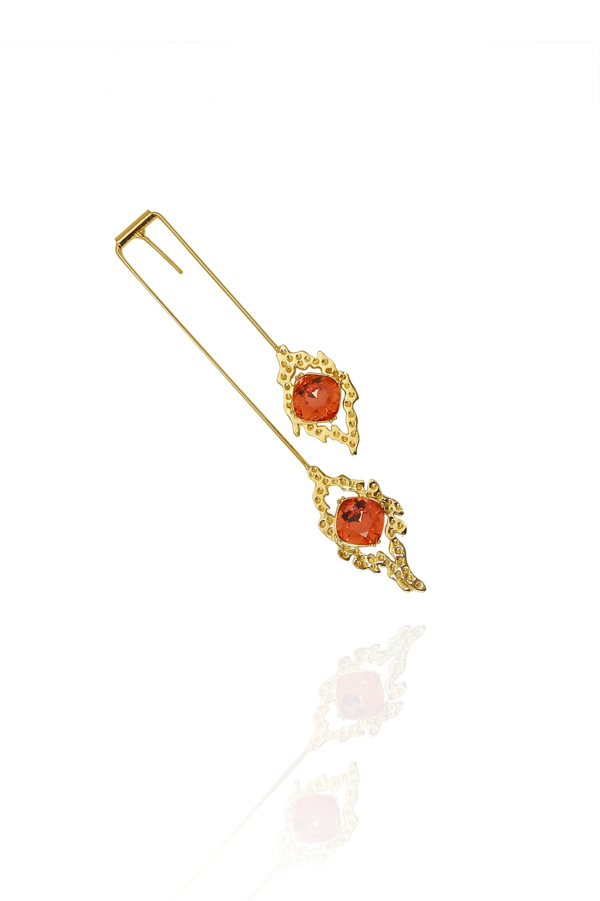 Orange Swarovski Fancy Danglers