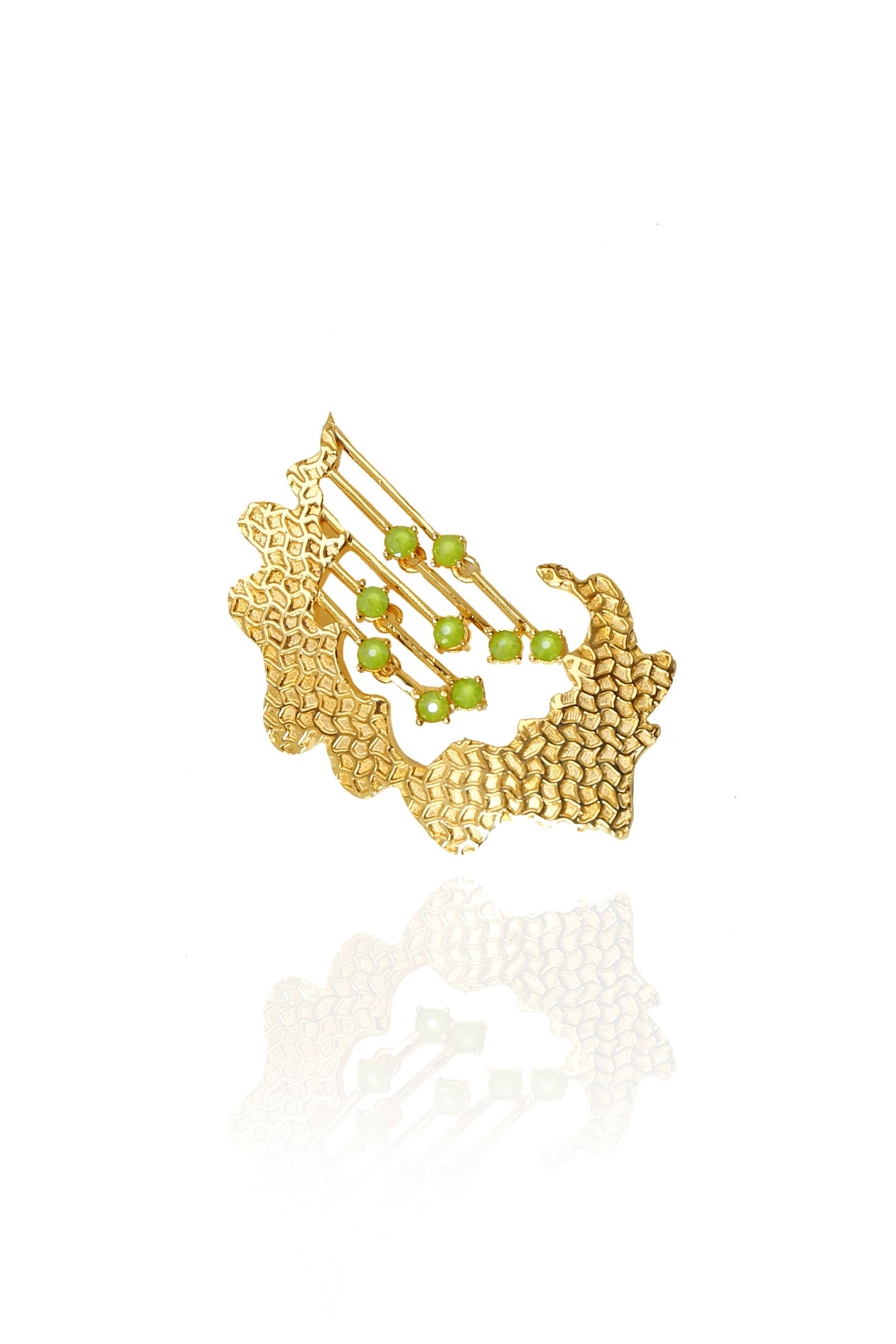 Swarovski Green Round Danglers