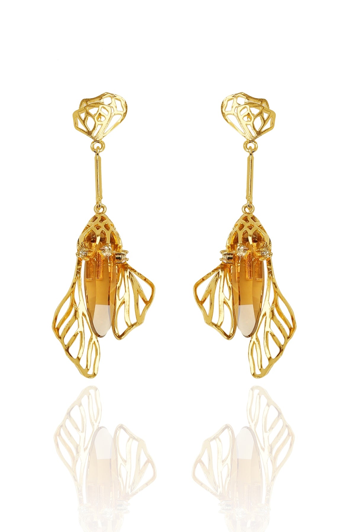 Buy Ellipse Stone Danglers For Women Online at ScrollnShops