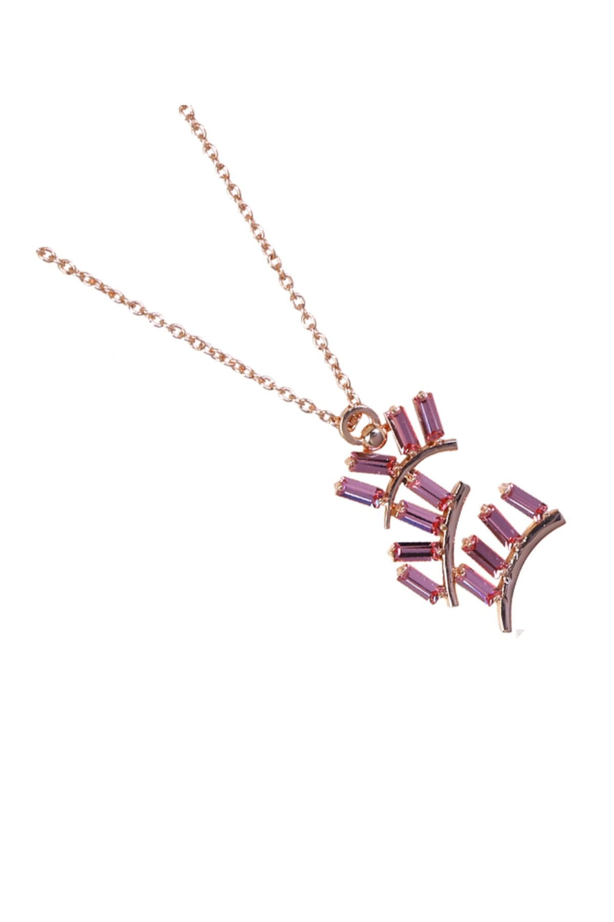 Pink Swarovski Studded Pendant