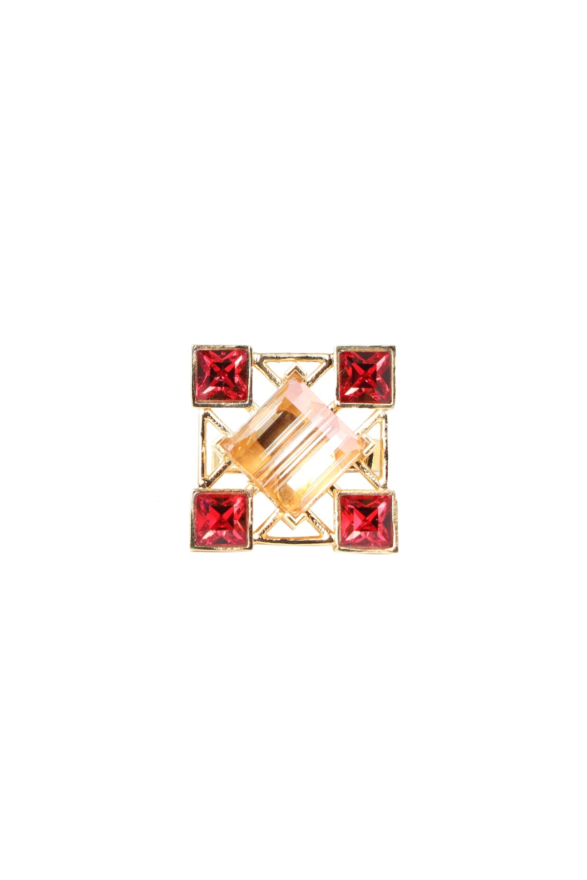 Red Swarovski Stone Cufflink