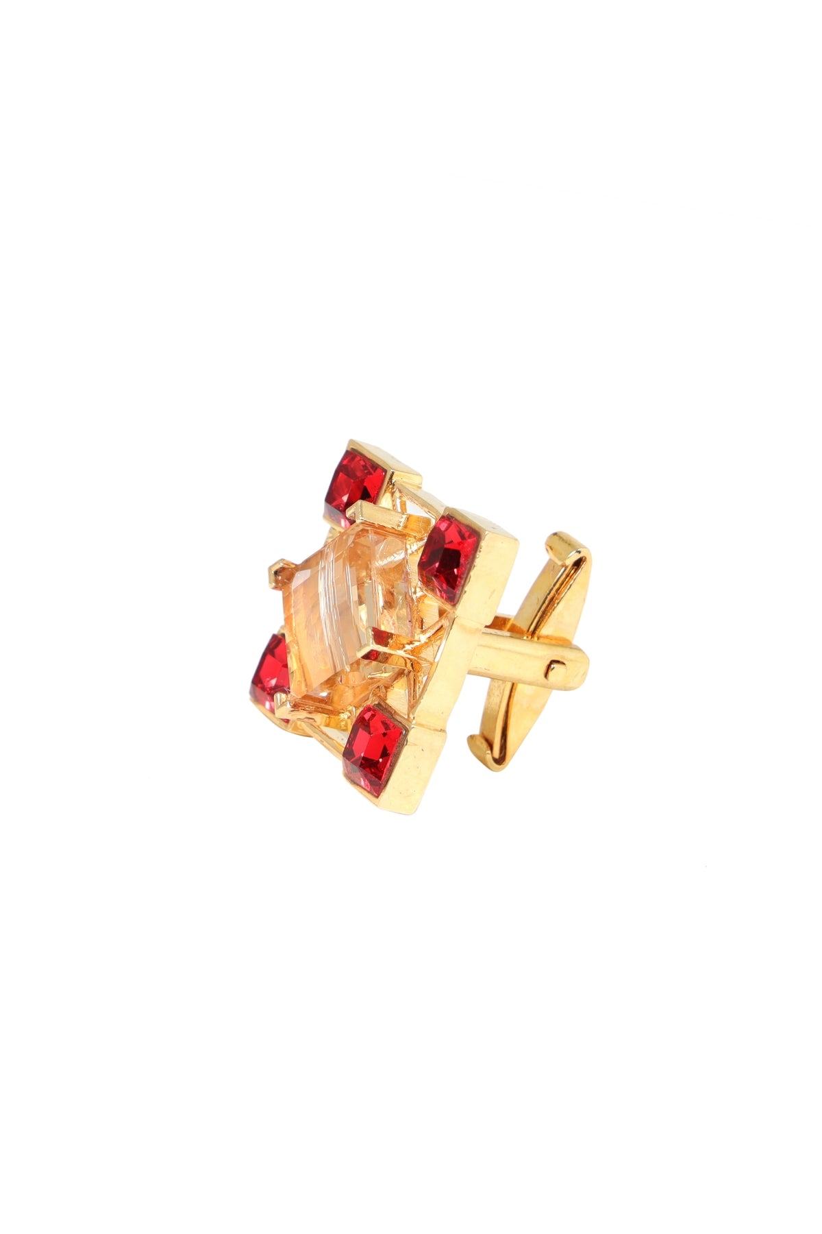 Red Swarovski Stone Cufflink