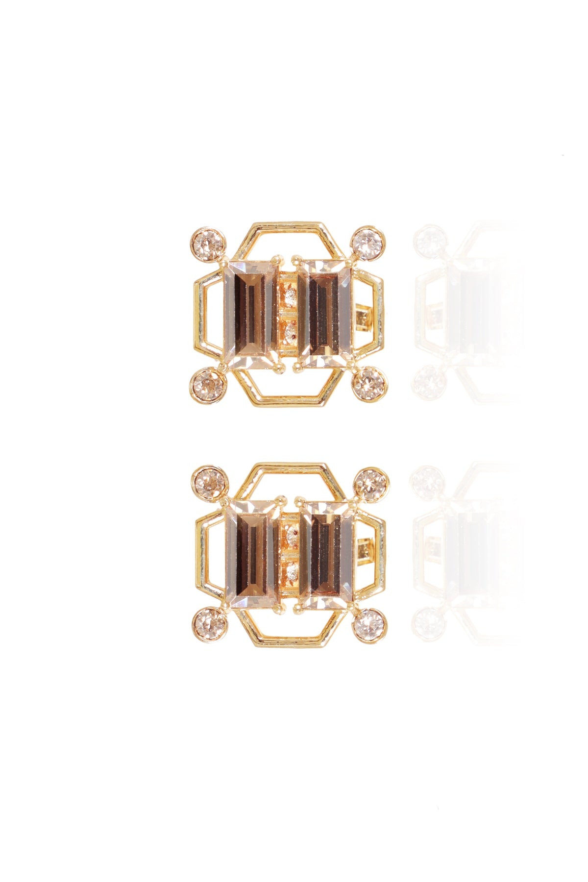 Gold Geometric Studded Cufflink