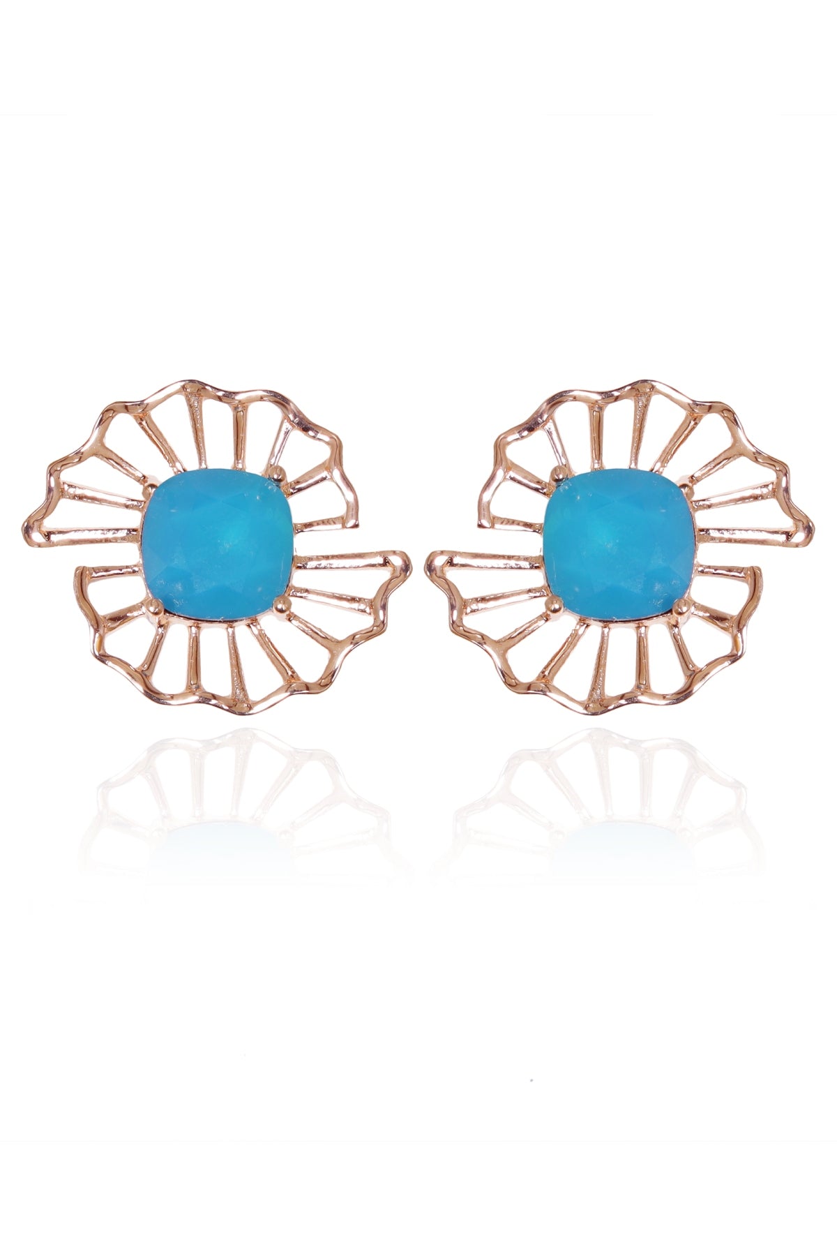 Blue Cushion Crystal Cufflink