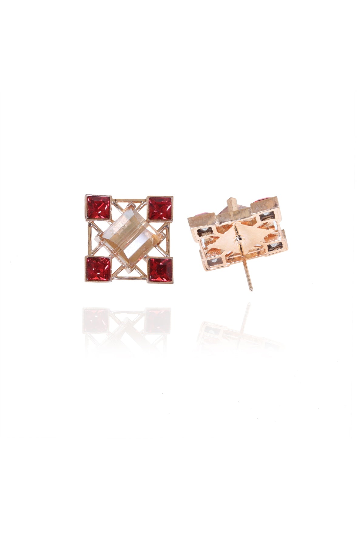 Buy Princess Cut Stone Studs For Women Online at ScrollnShops