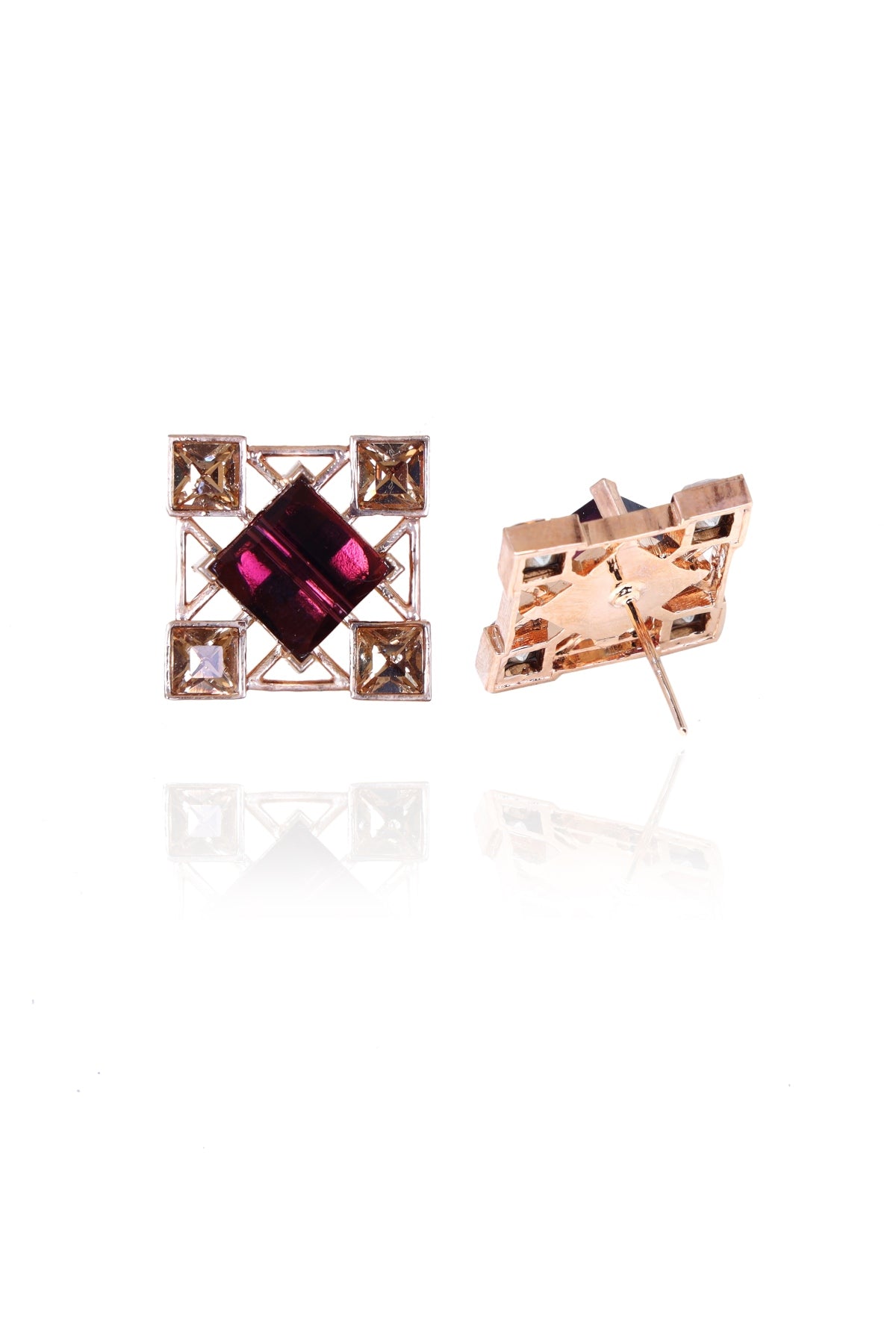 Purple Swarovski Stone Studs