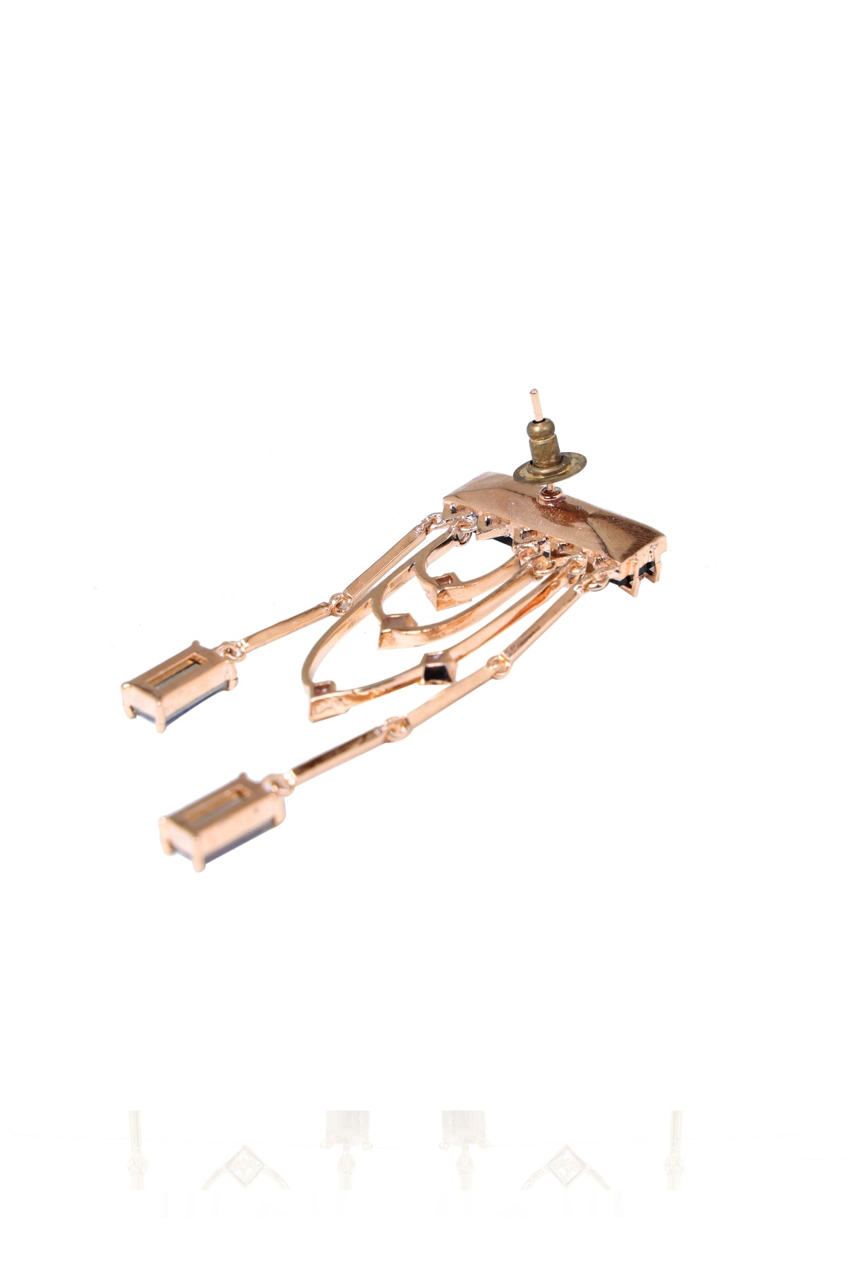 Black Princess Cut Danglers