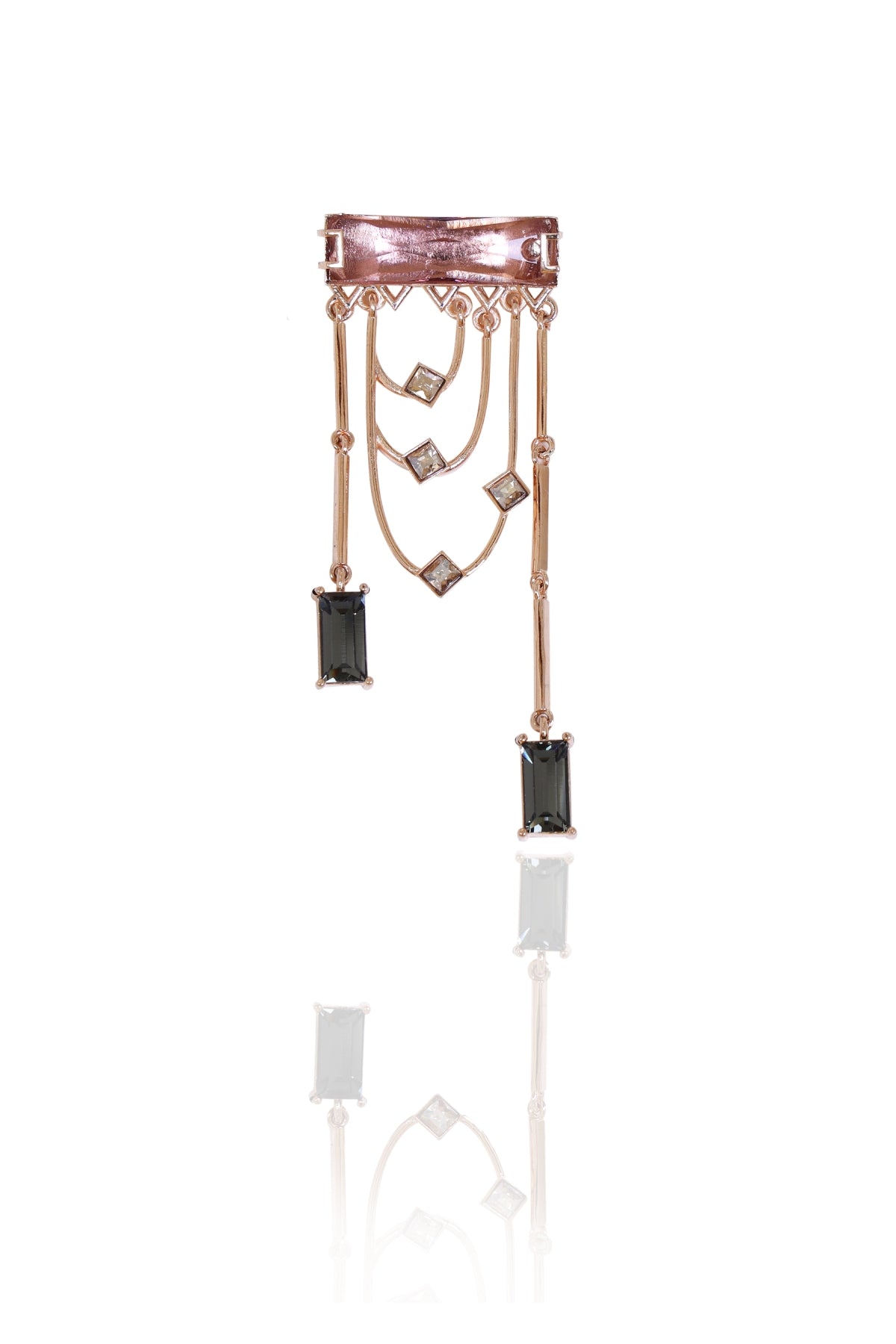 Pink & Grey Swarovski Danglers