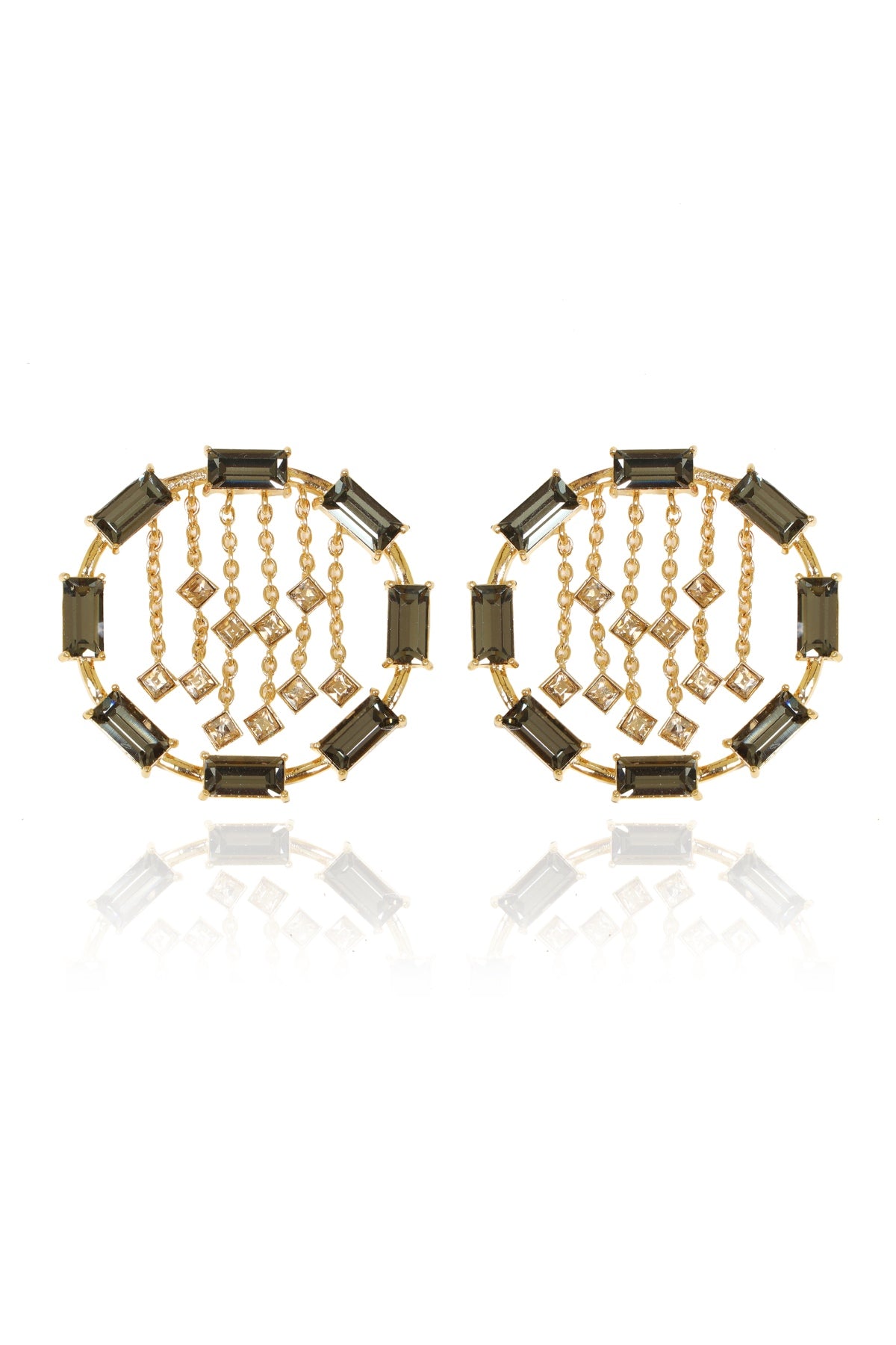 Buy Square Crystal Danglers For Women Online at ScrollnShops