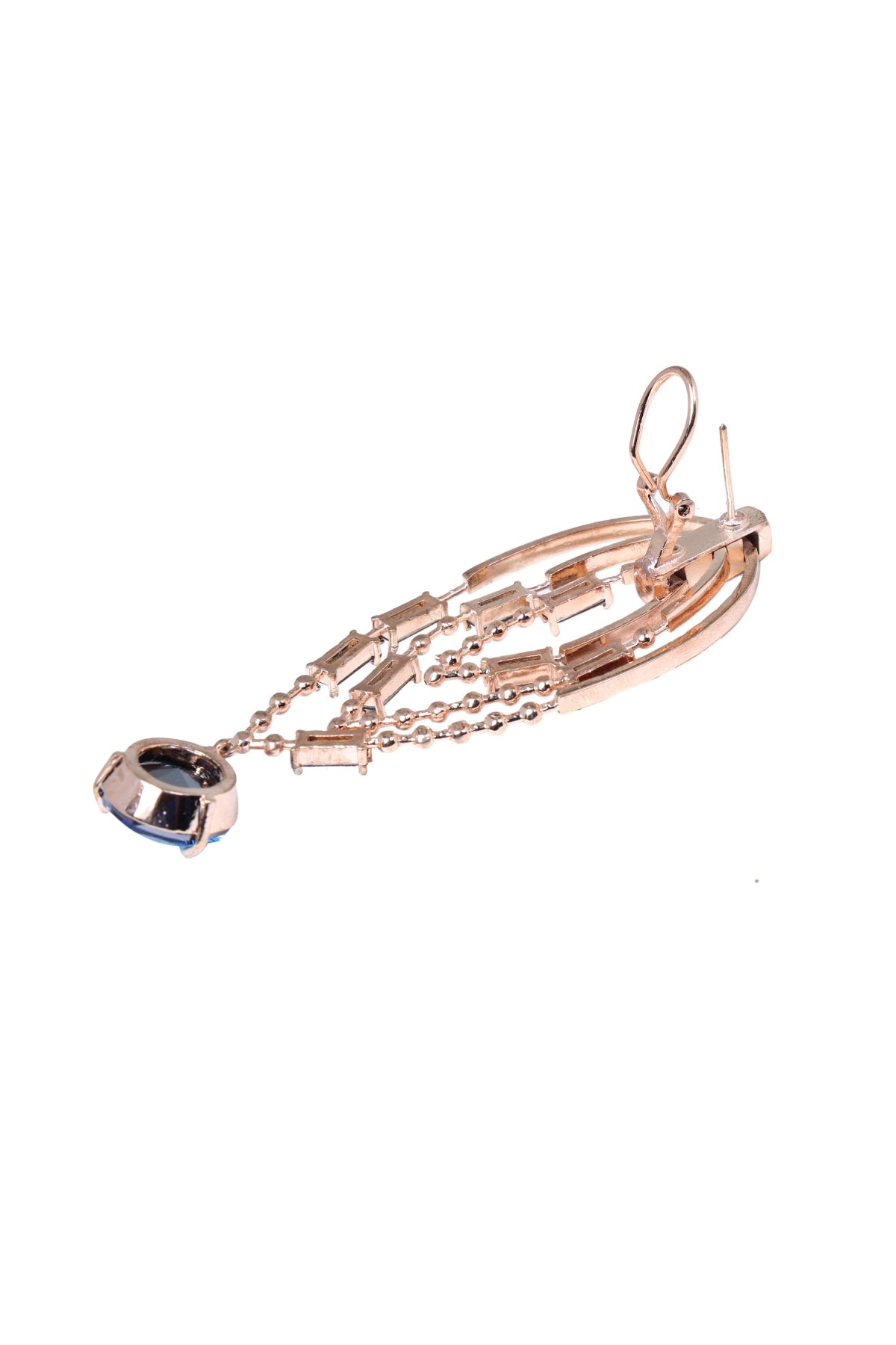 Brown Reflective Crystal Danglers