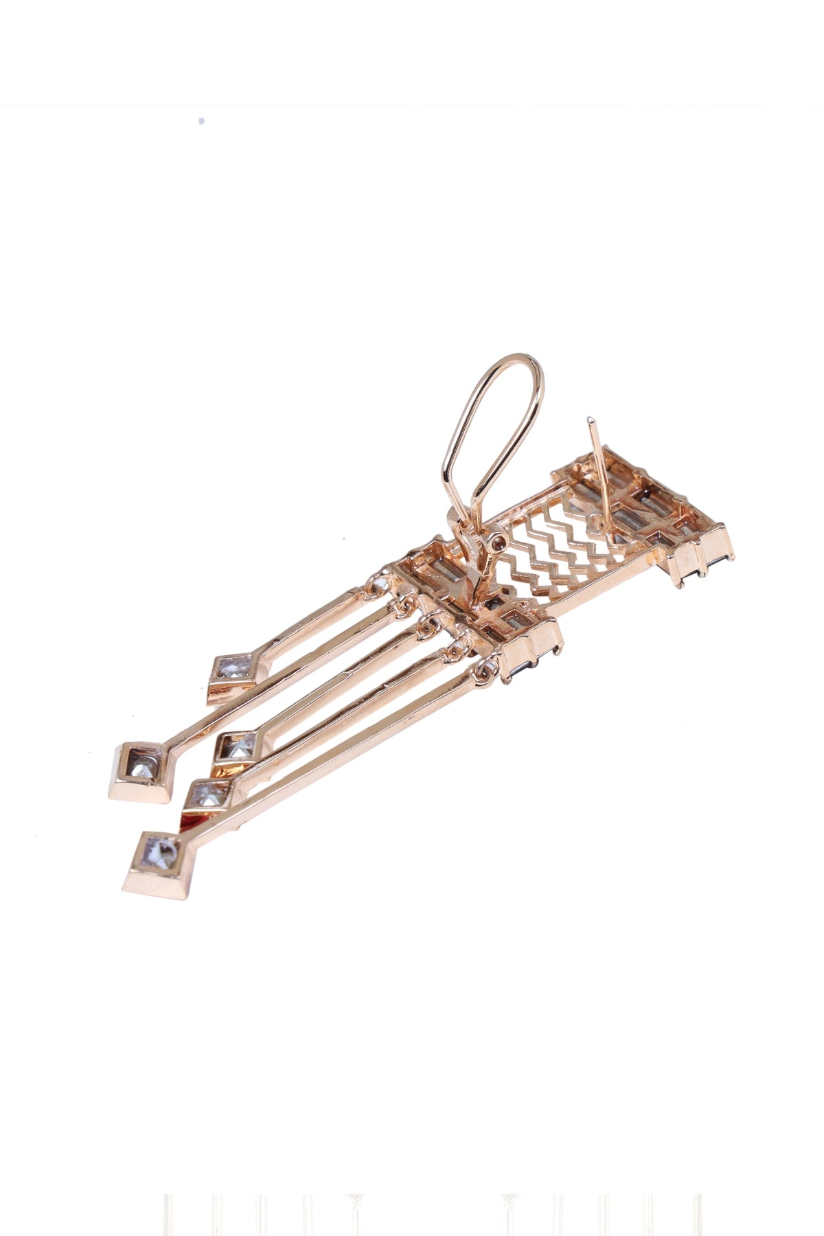 Red Mesh Swarovski Danglers