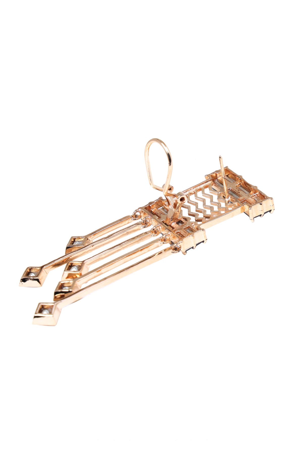 Grey Mesh Swarovski Danglers