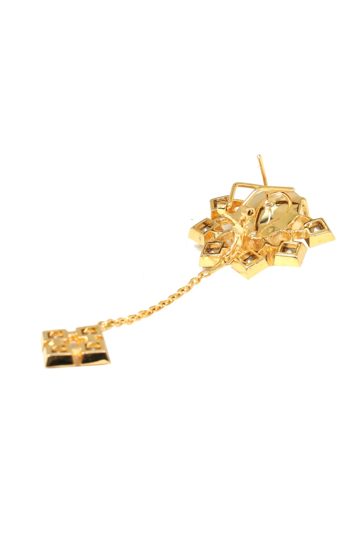 Grey Crystal Detachable Danglers