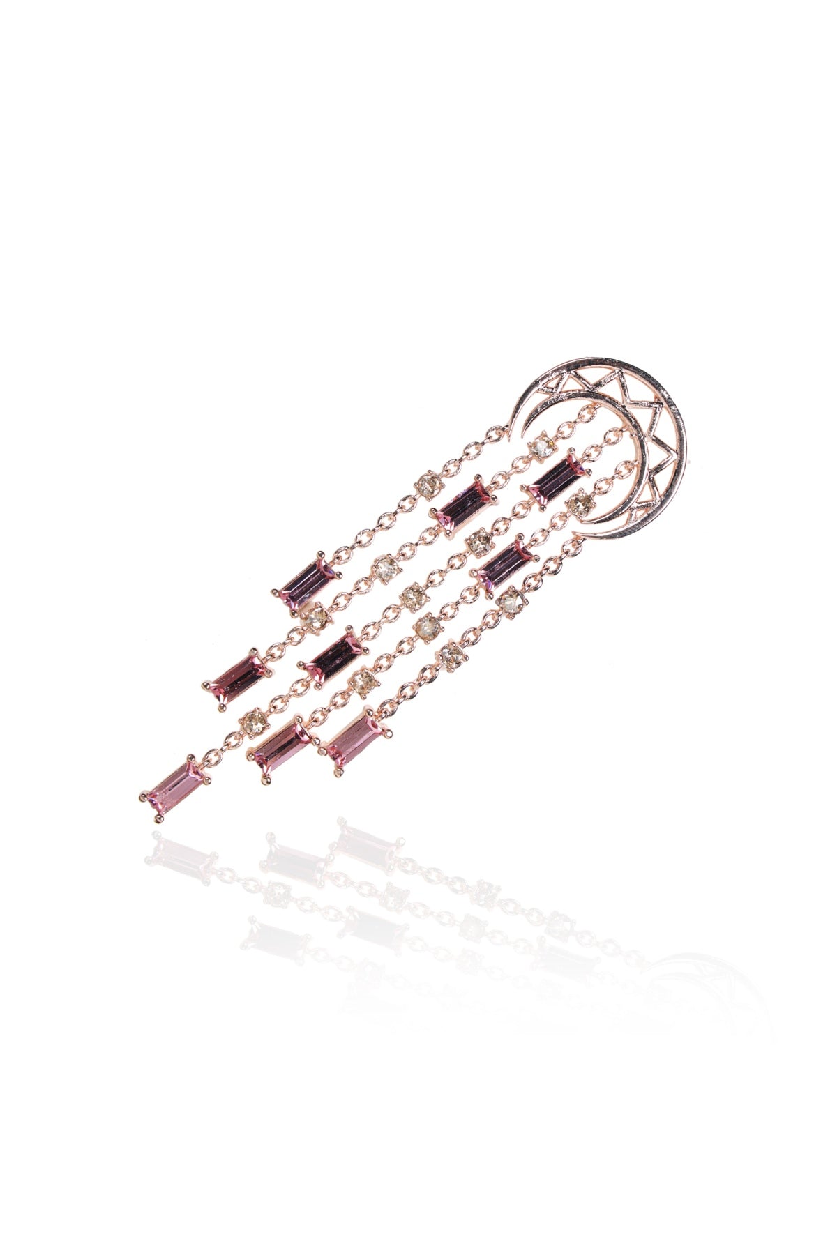 Pink Horseshoe Cut Danglers