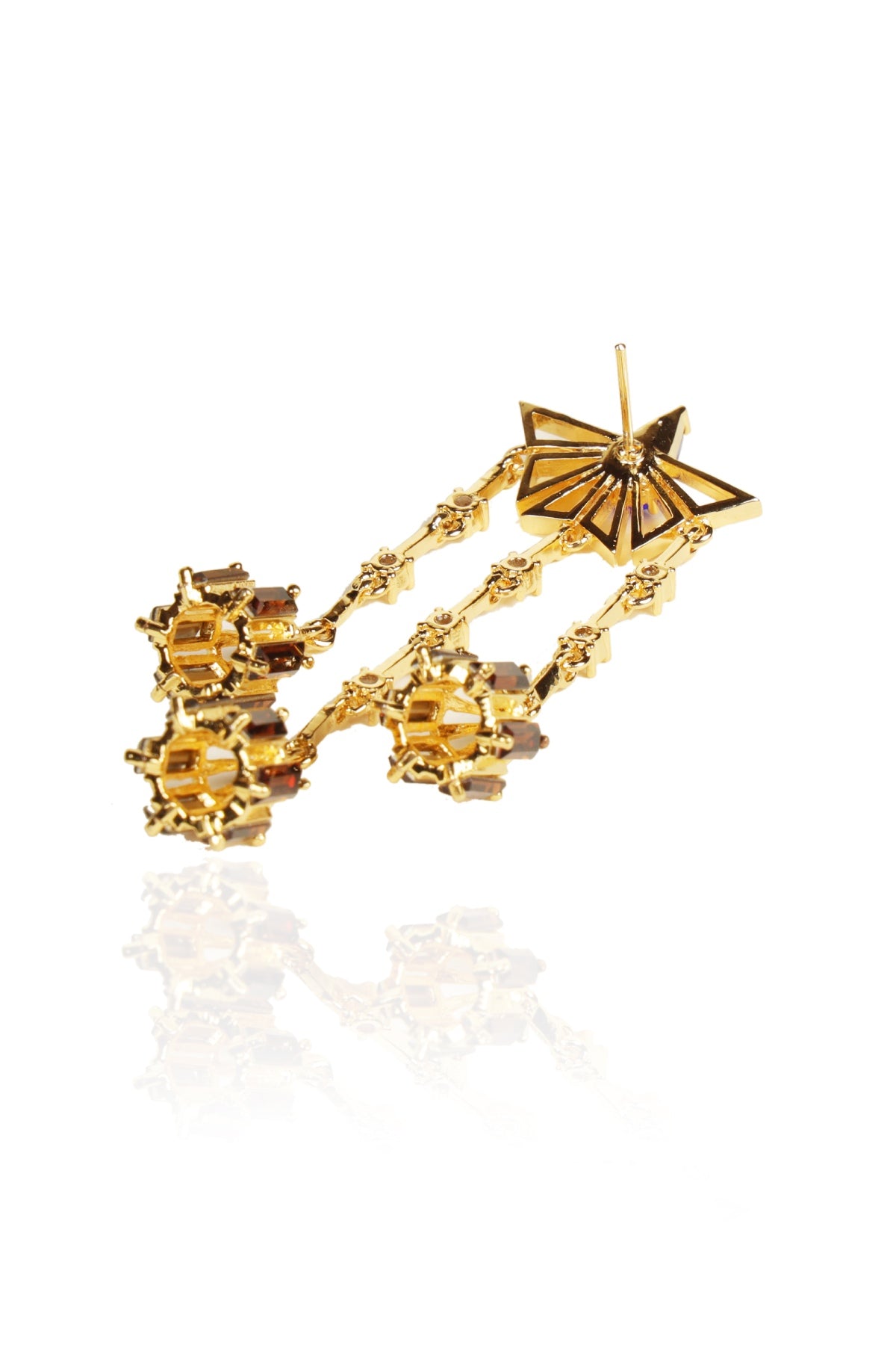 Blue Fancy Tear Drop Danglers