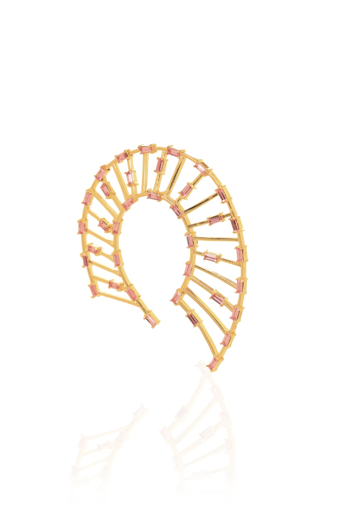 Pink Horseshoe Stud Earrings