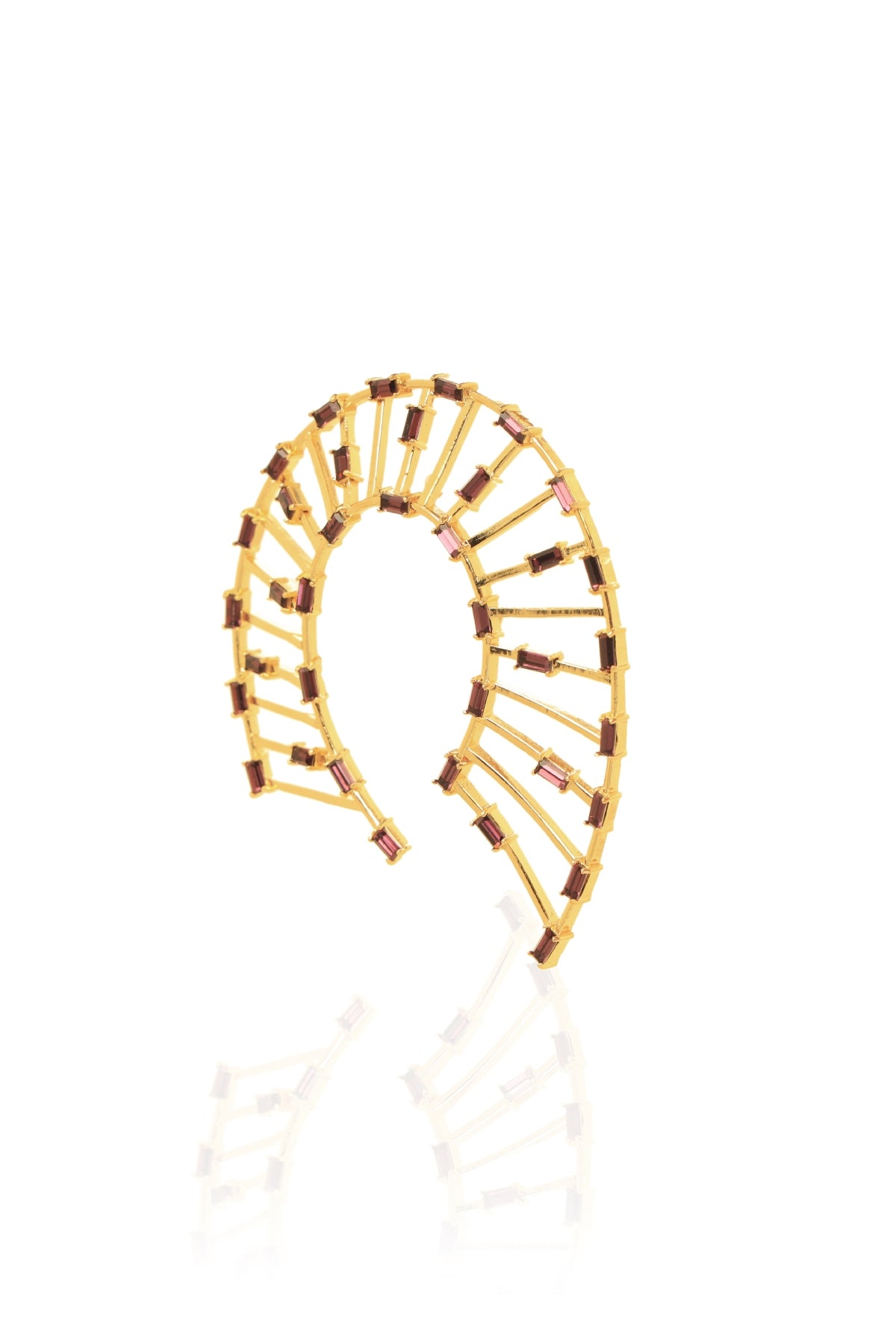 Purple Horseshoe Stud Earrings