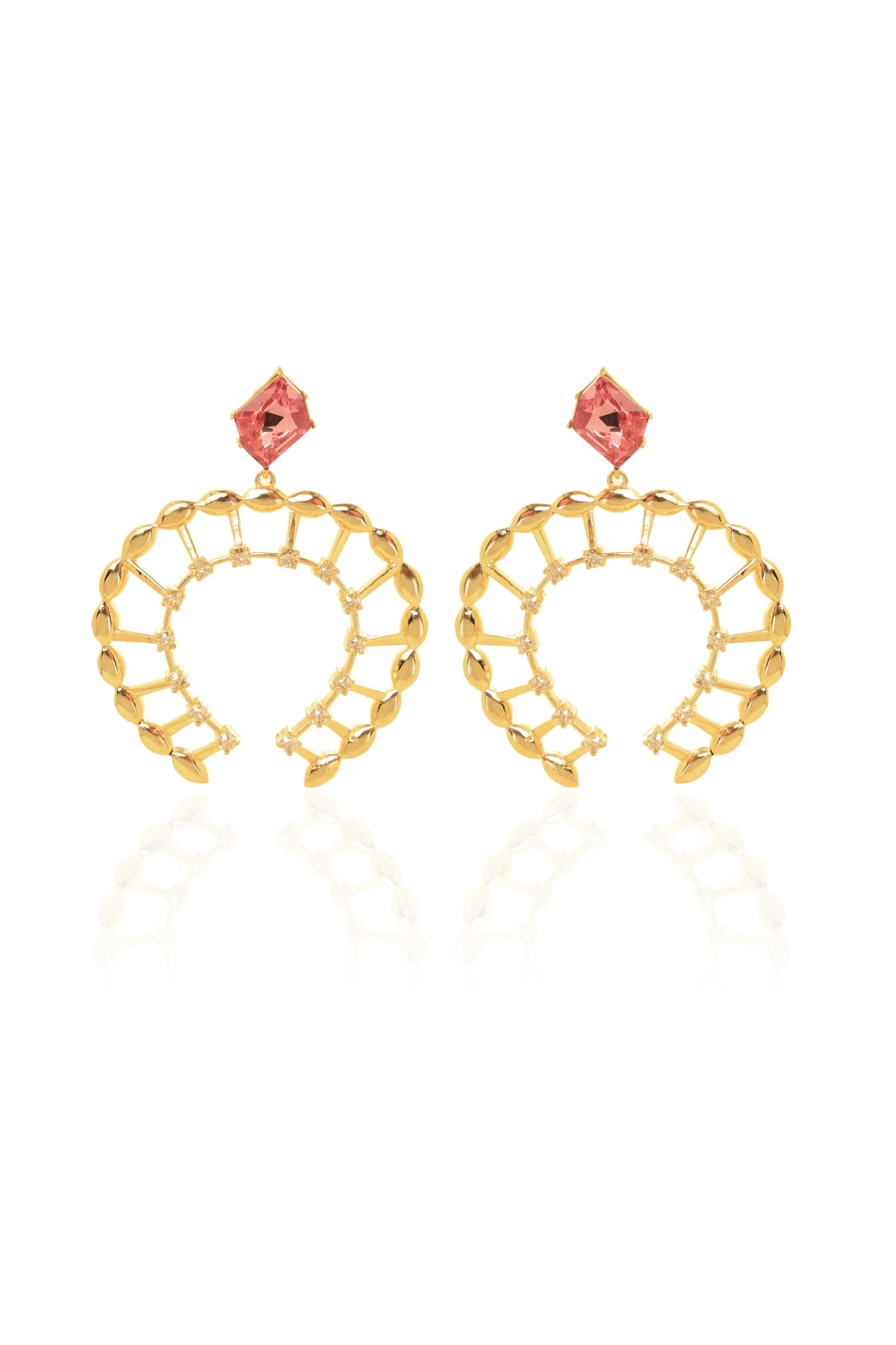 Rose Pink Swarovski Danglers