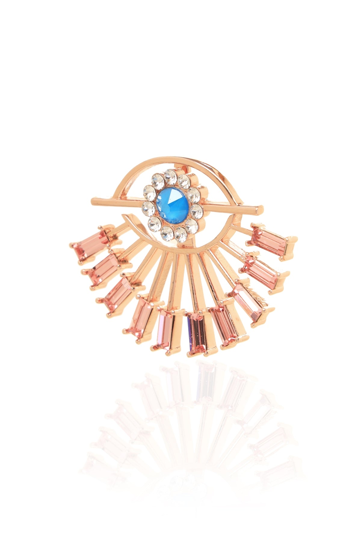 Pink Evil Eye Stud Earrings