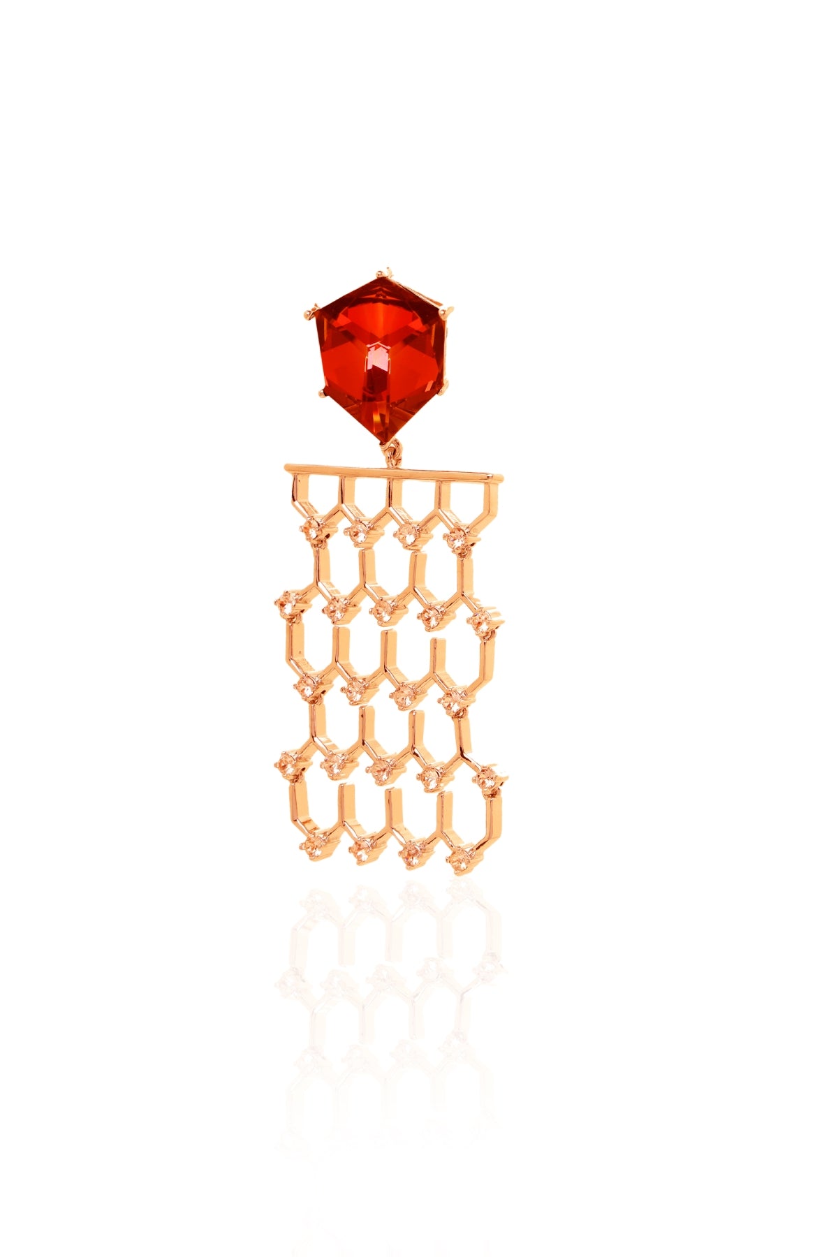 Red Z-Calvsi Crystal Danglers