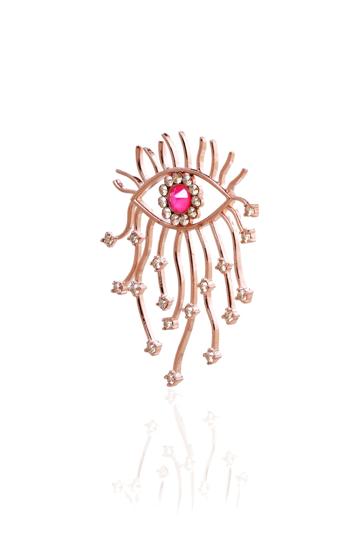 Pink Evil Eye Hanging Danglers