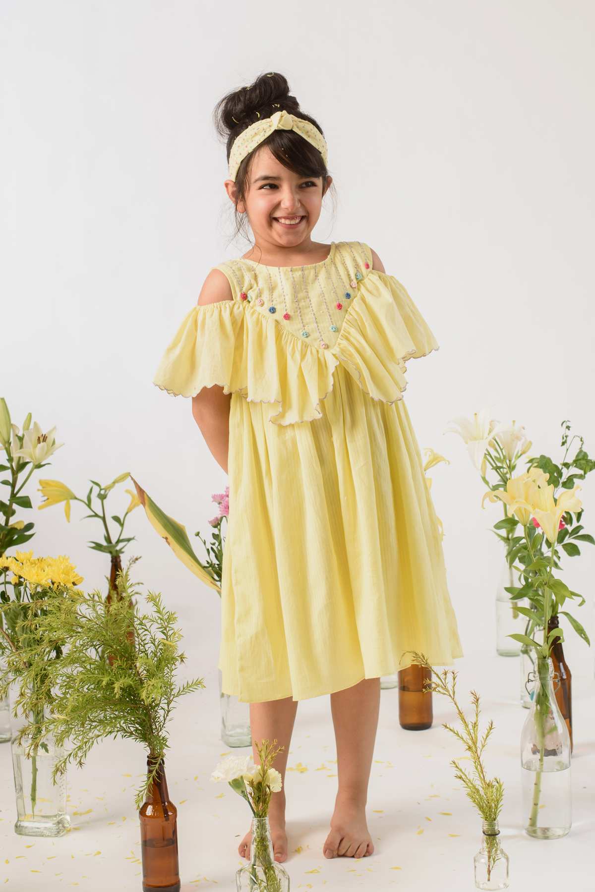 Ruffled Cutwork Dress