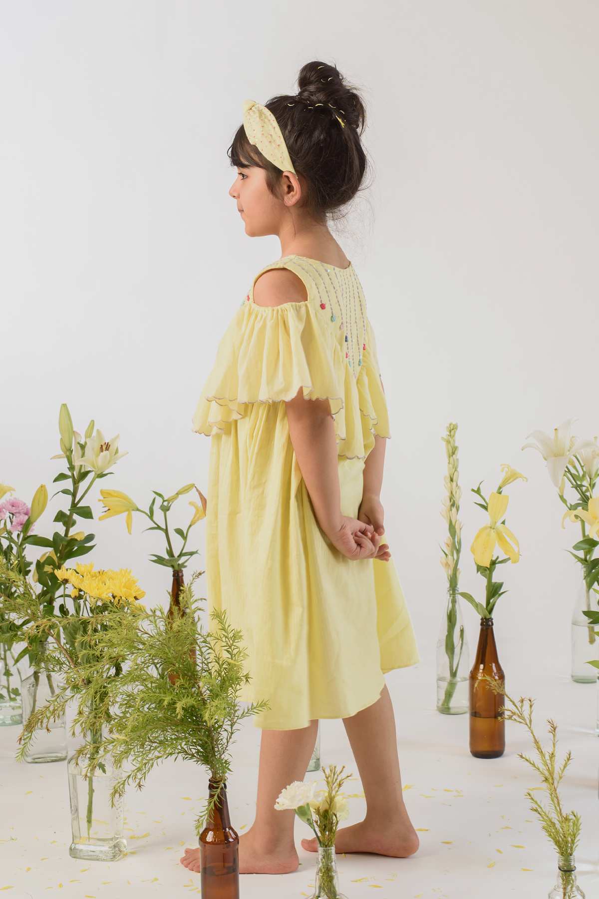 Ruffled Cutwork Dress