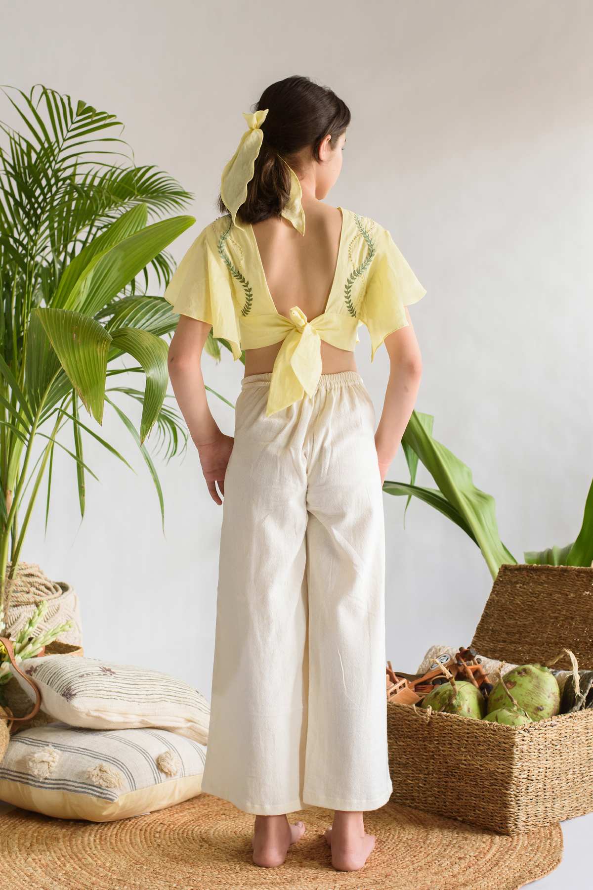 Embroidered Crop Top