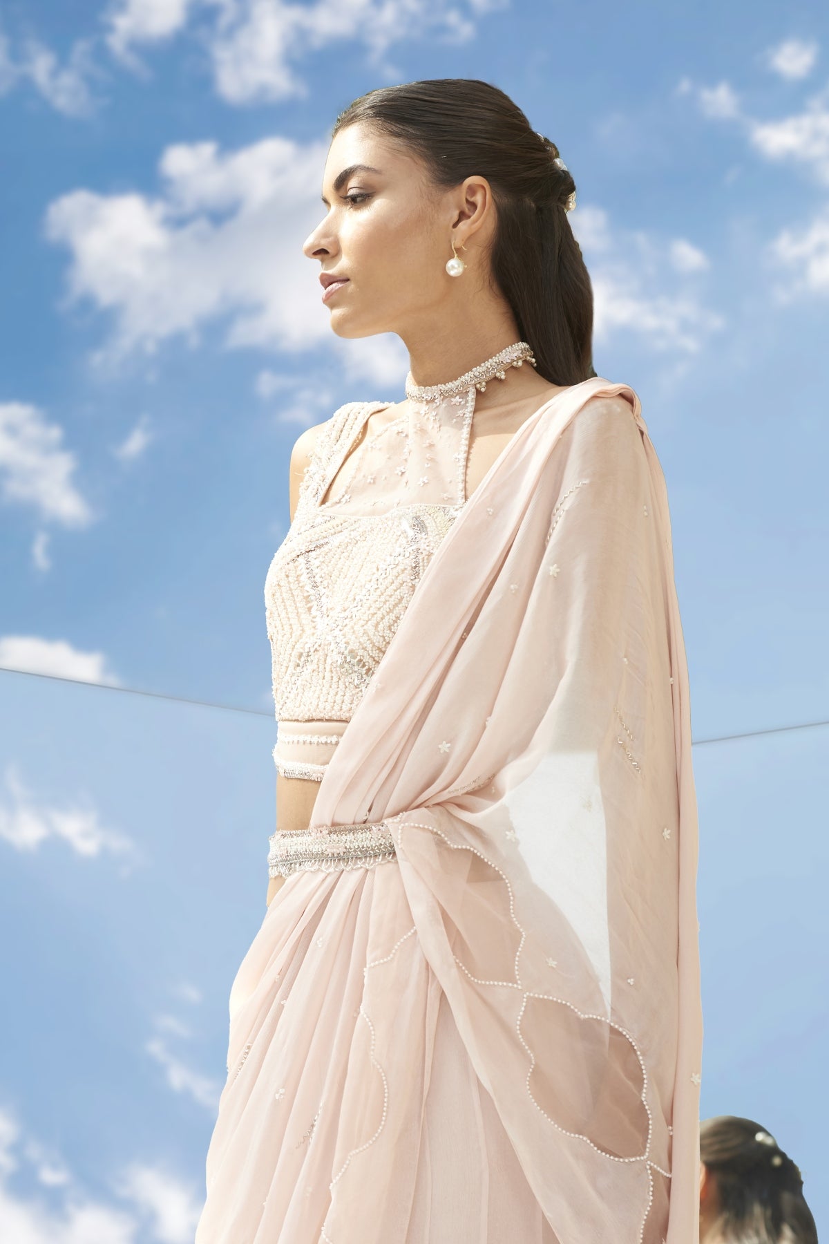 Embroidered Drape Saree