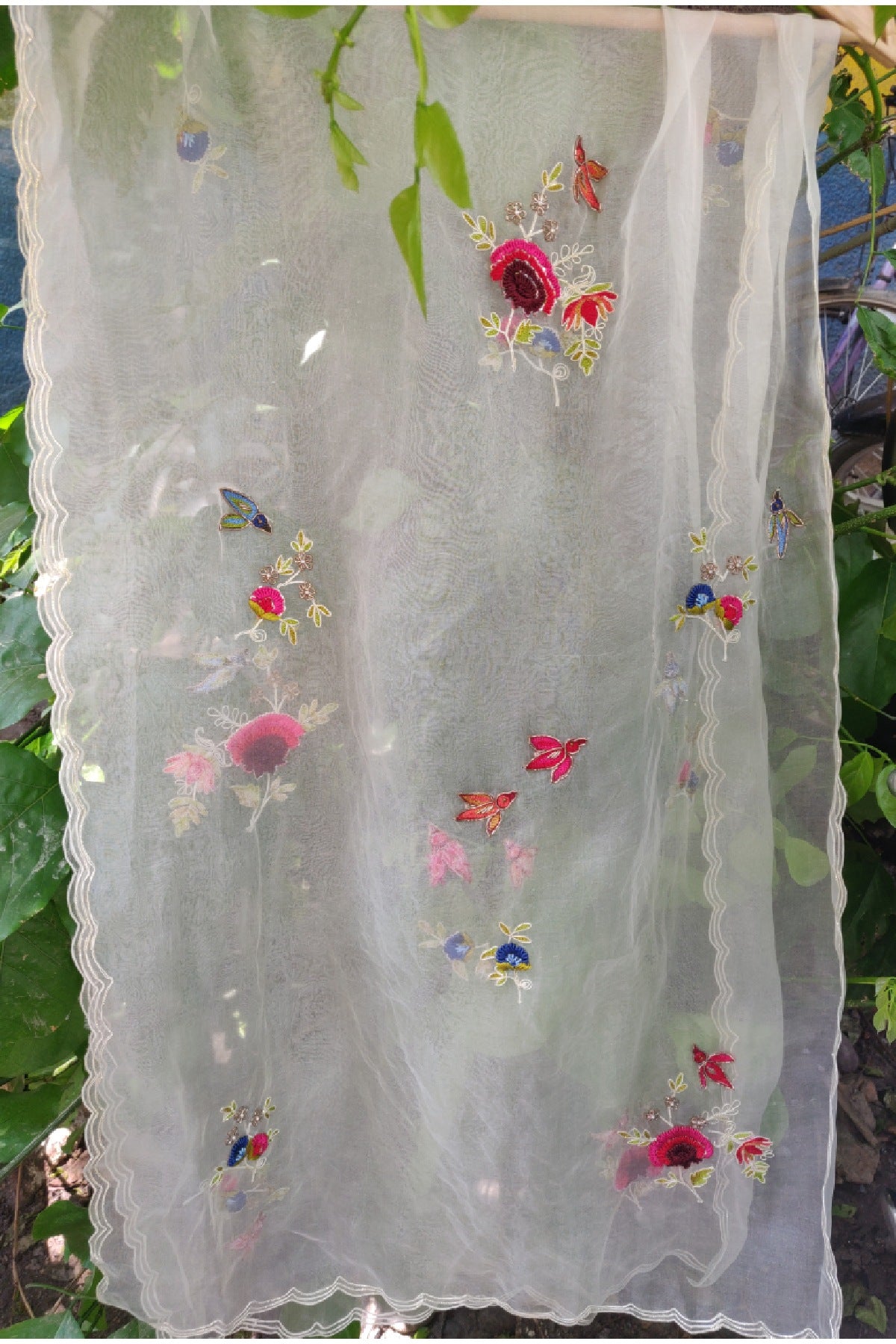 Ivory French Knot Lehenga Set