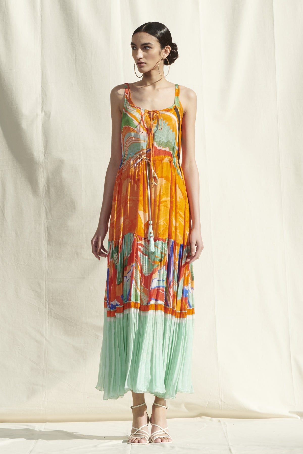 Printed Crinkle Dress