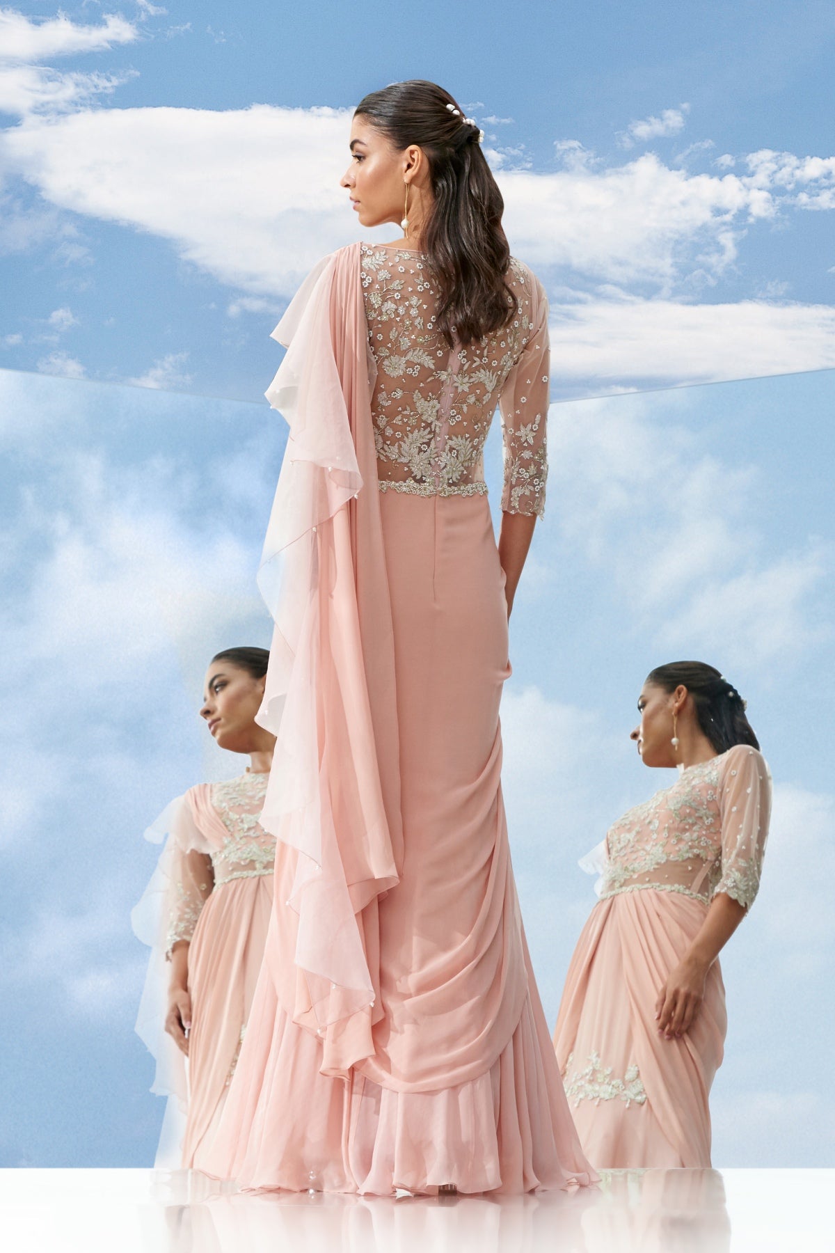 Fish Tail Drape Saree