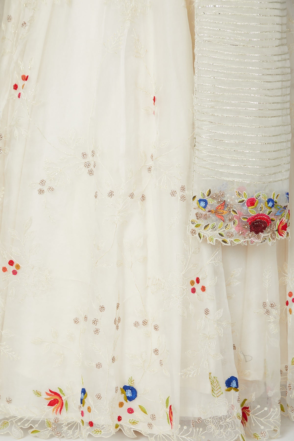 Zardosi Work Ivory Lehenga Set