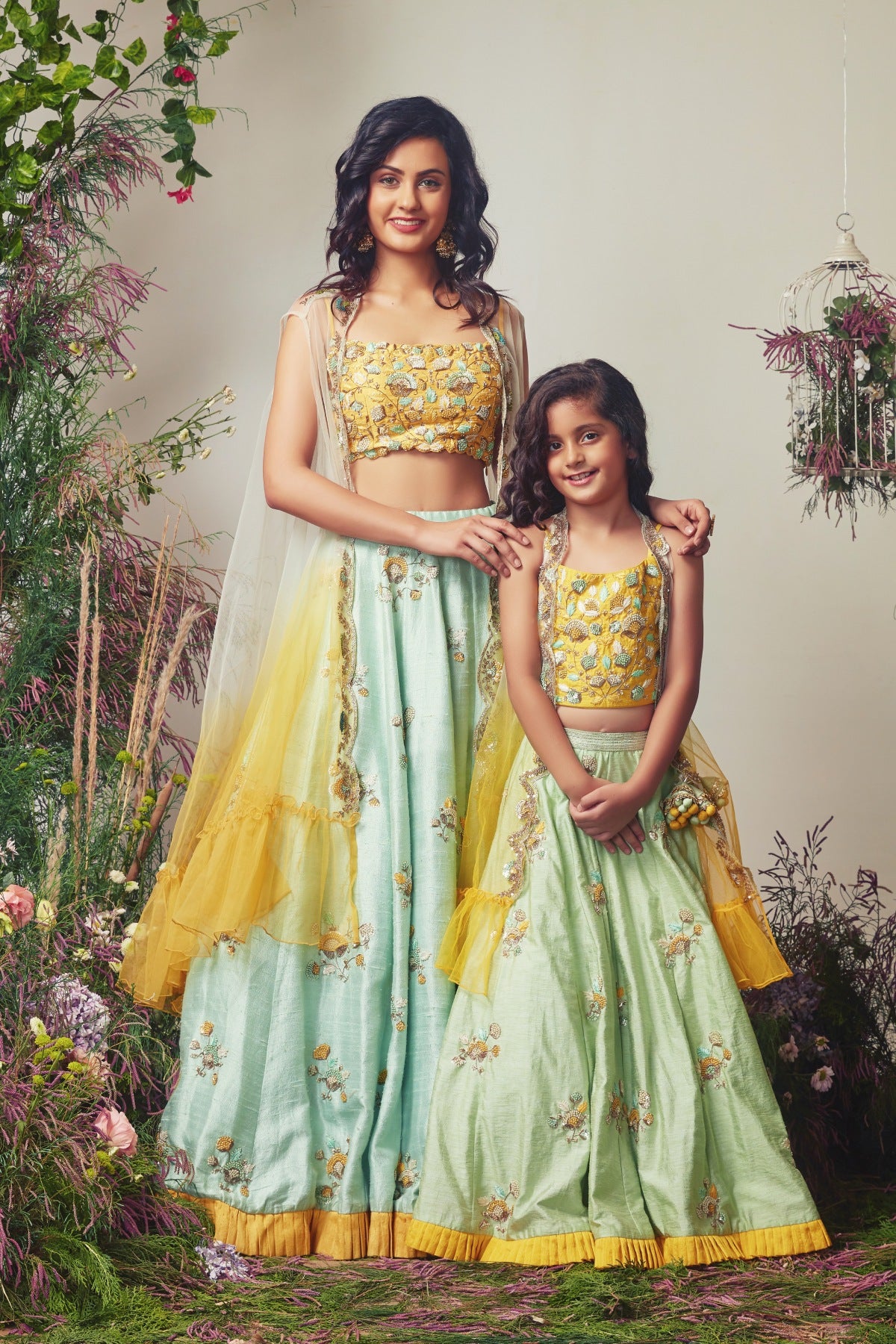 French Knot Scallop Lehenga Set