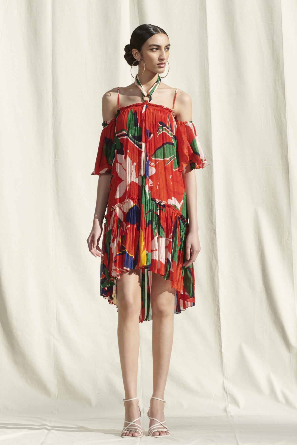 Buy Printed Halter Dress by Mandira Wirk