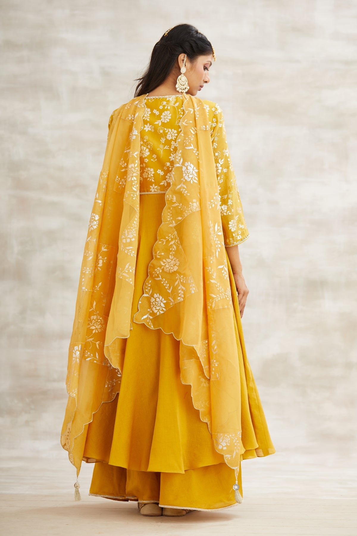 Mustard Foil Print Kalidar Set