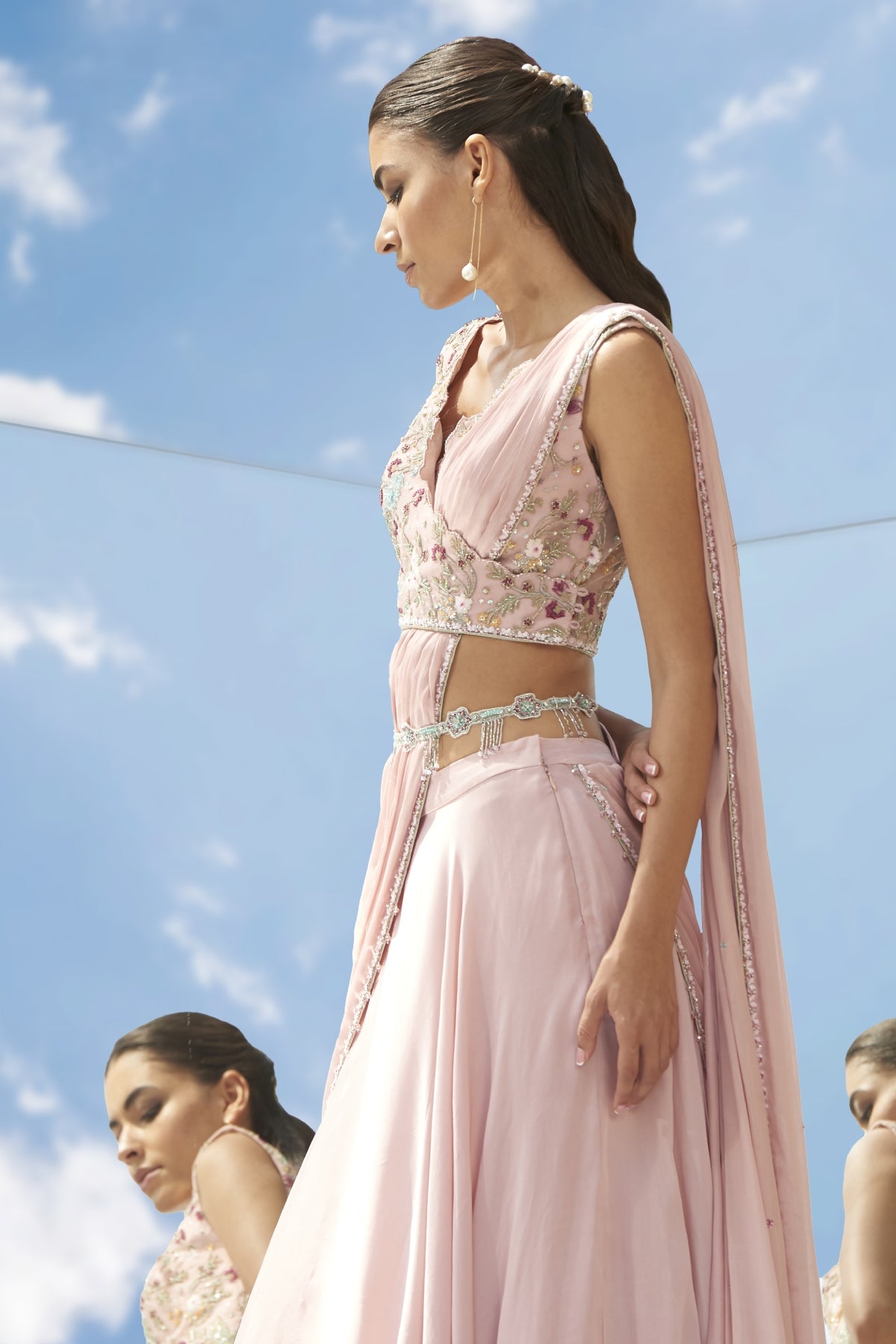 Embroidered Drape Saree