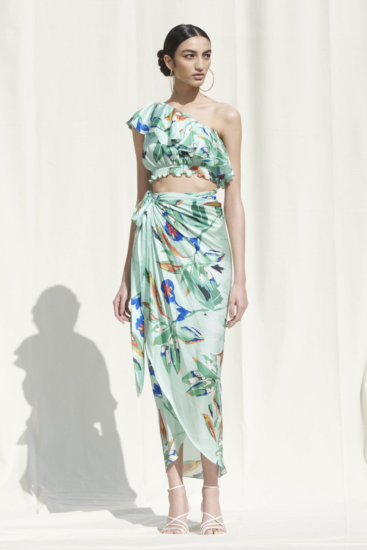 Floral Print Skirt Set