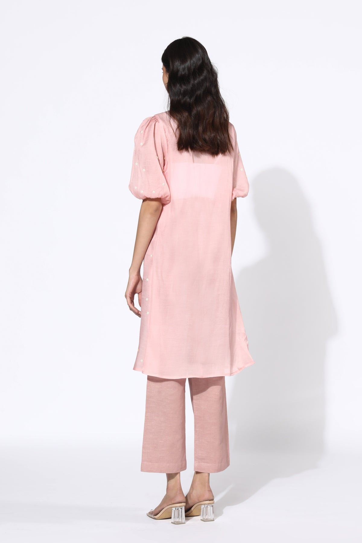 Rose Pink Tie-Up Tunic & Pants