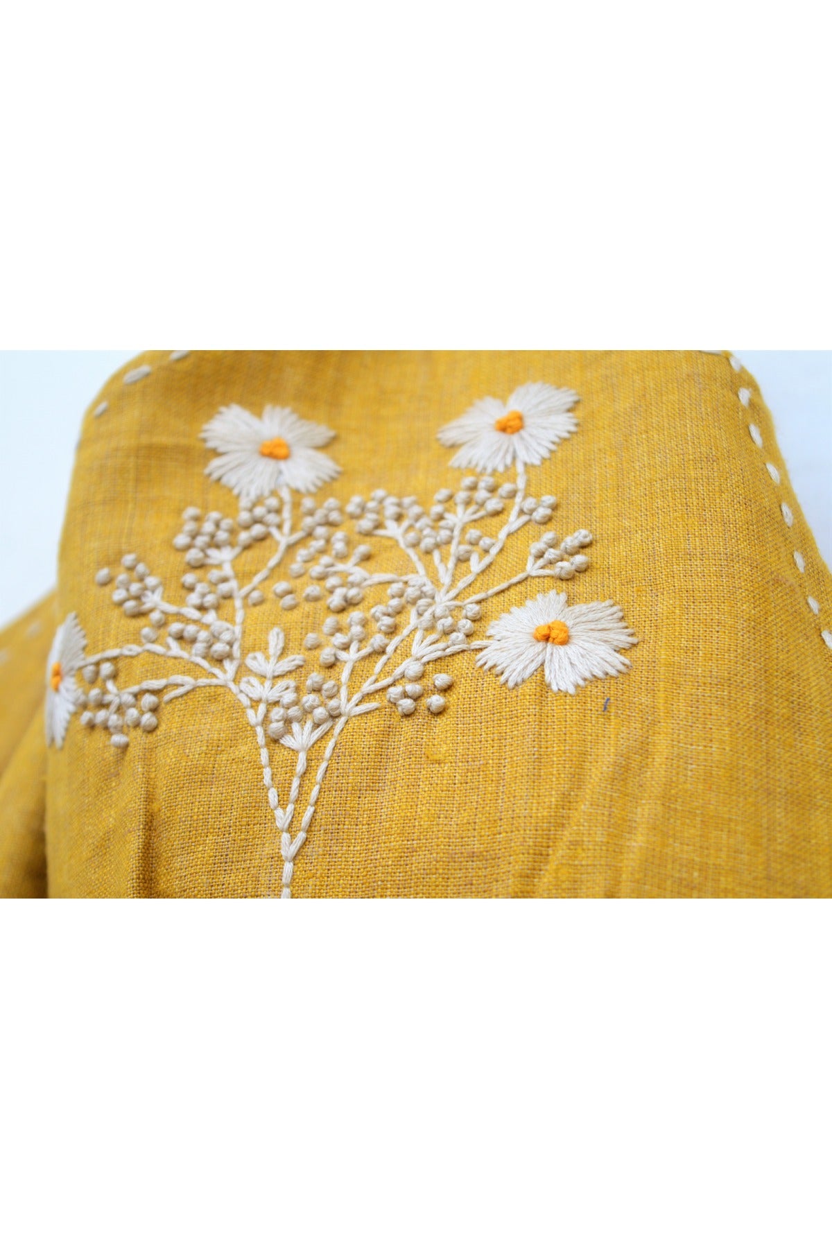 Ochre Floral Embroidered Bag