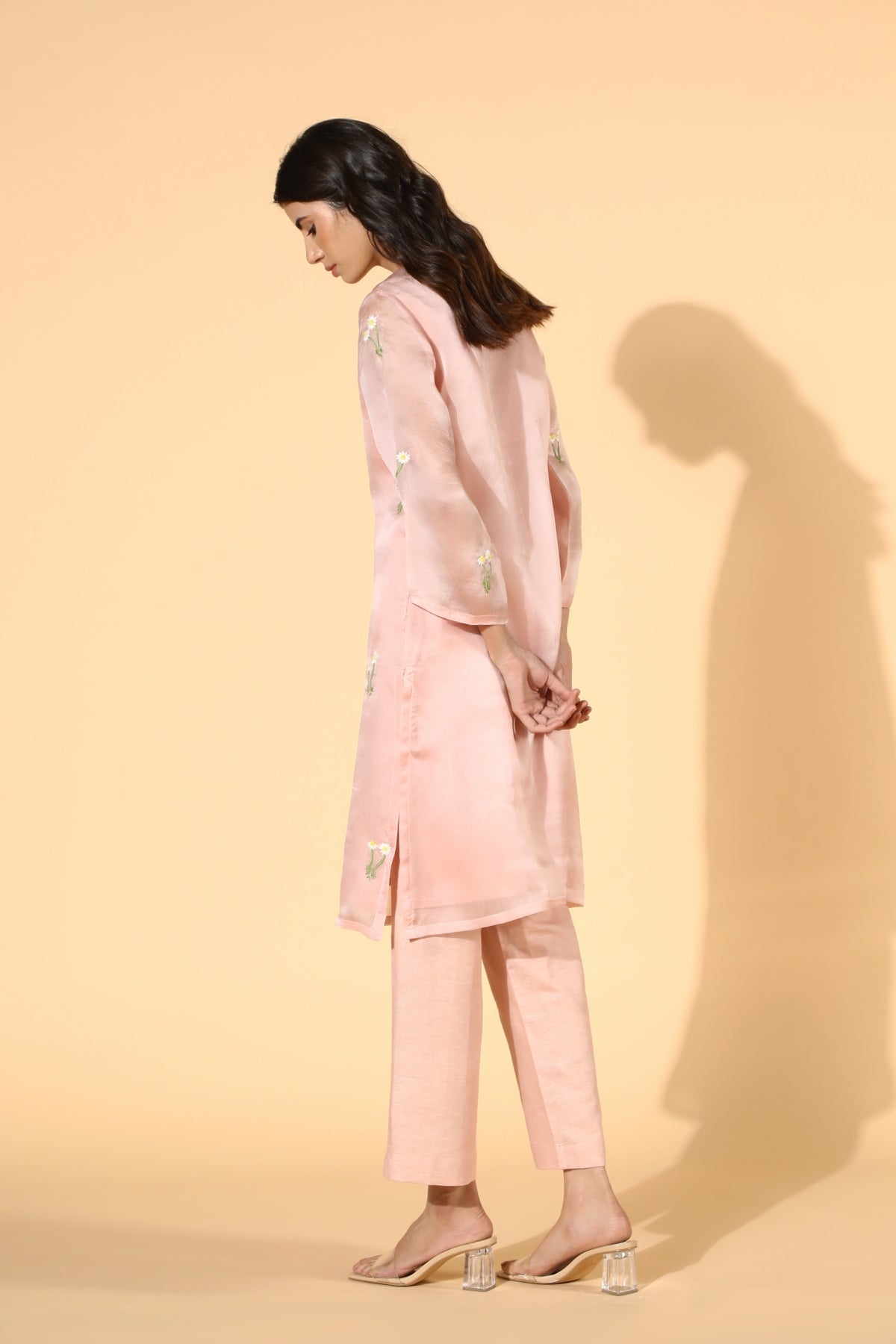 Rose Pink V-Neck Tunic & Pants