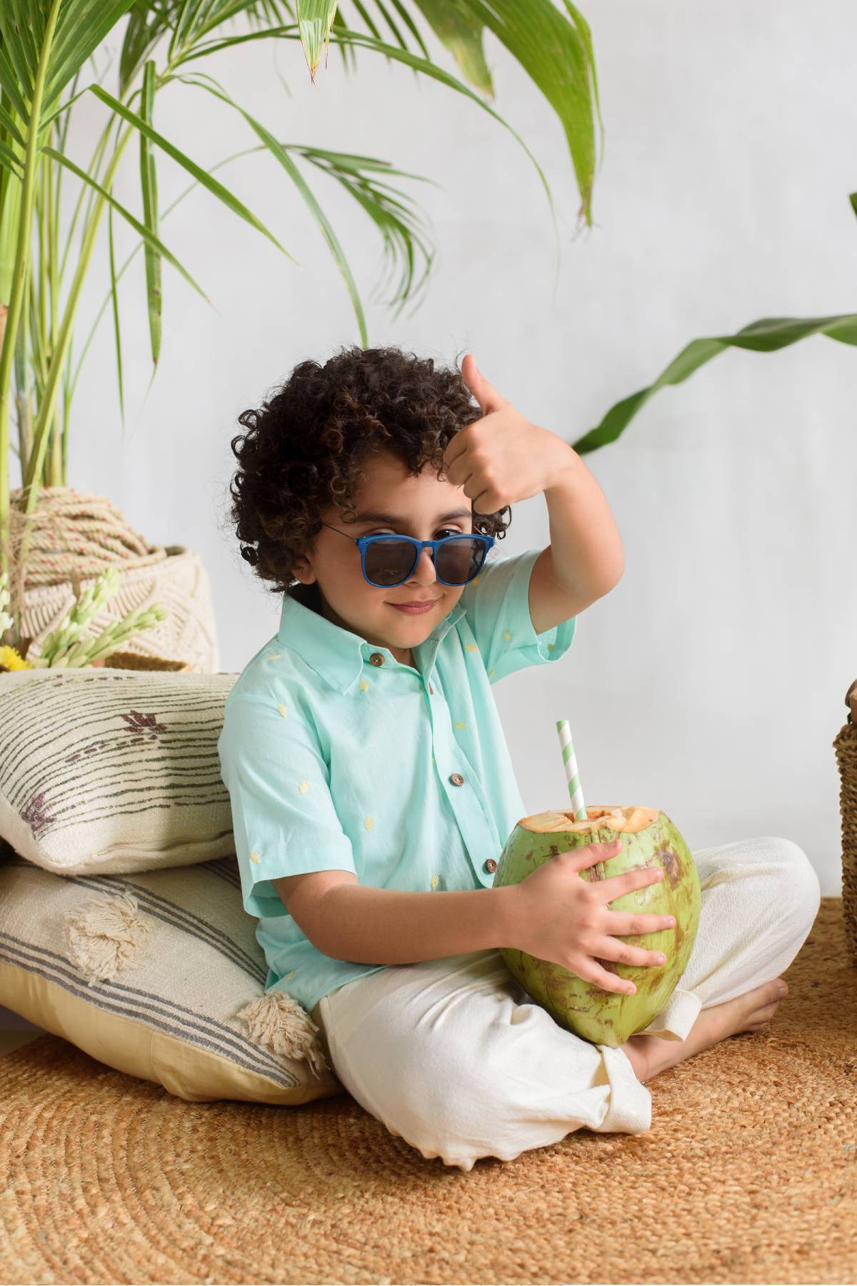 Leaves Embroidered Shirt
