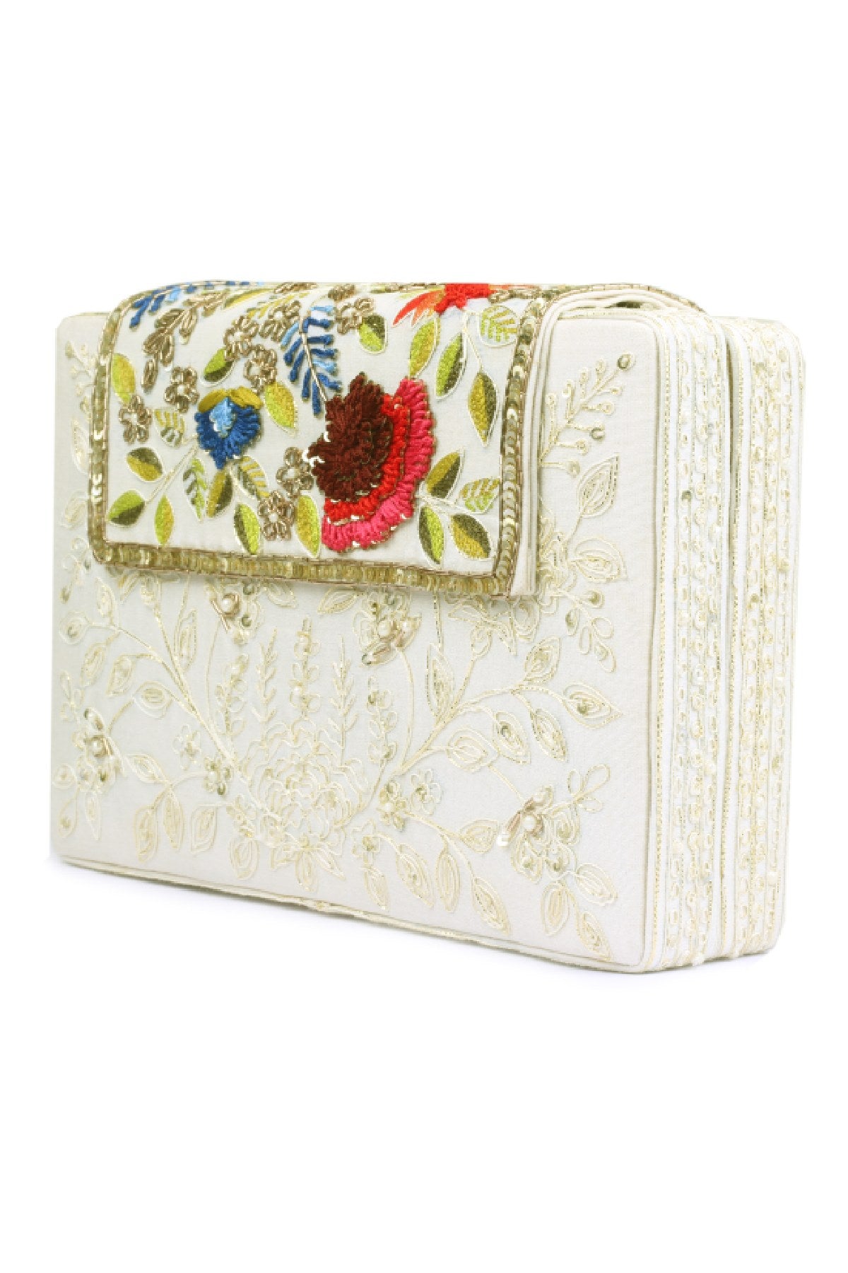 Tonal Embroidery Clutch