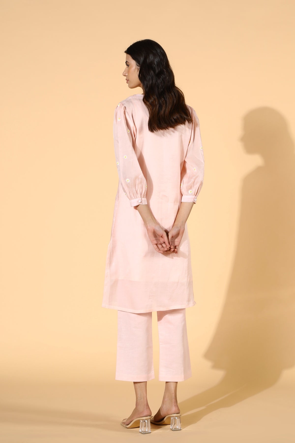 Silk Cotton Organza Tunic Set