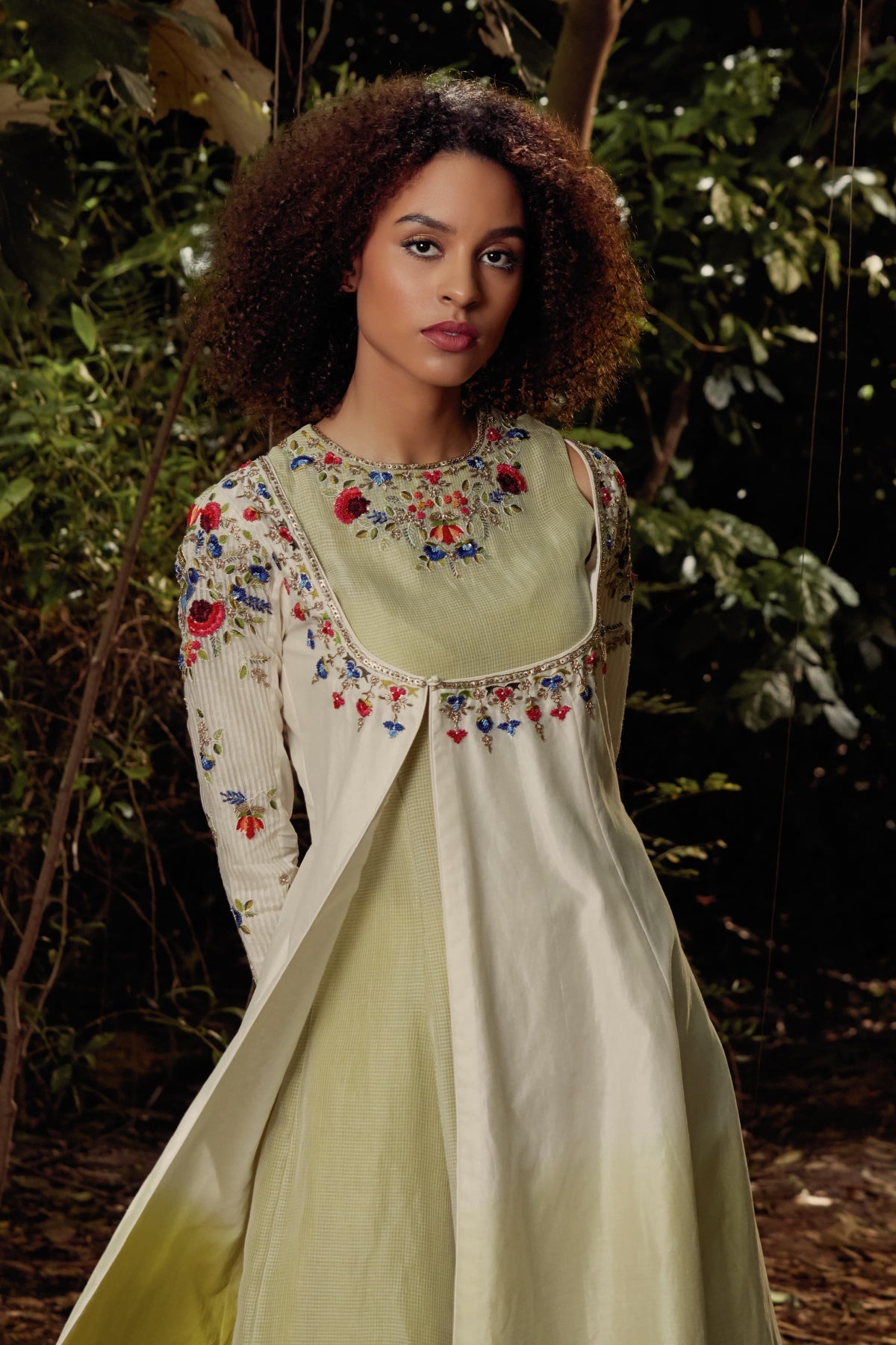 Ombre Asymmetrical Kurta Set