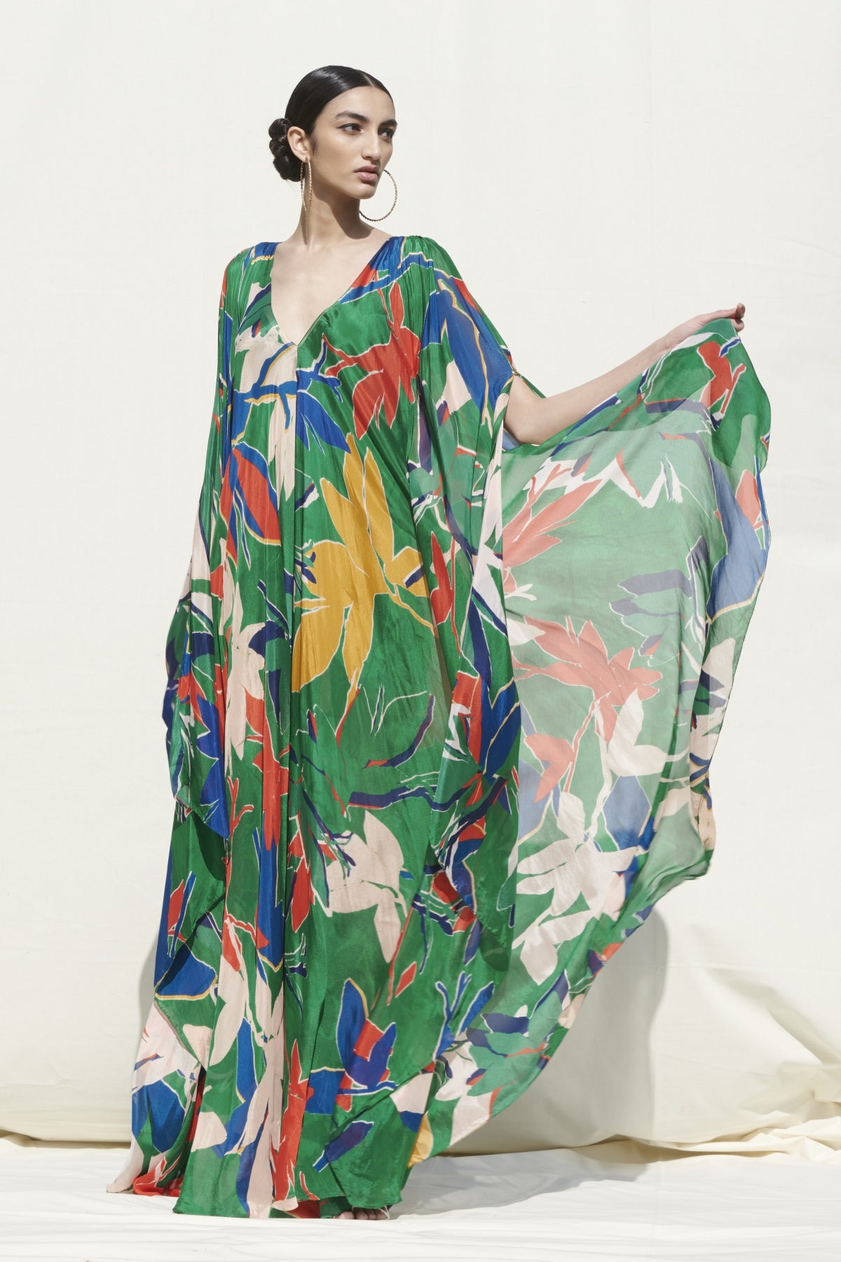 Printed Chiffon Kaftan