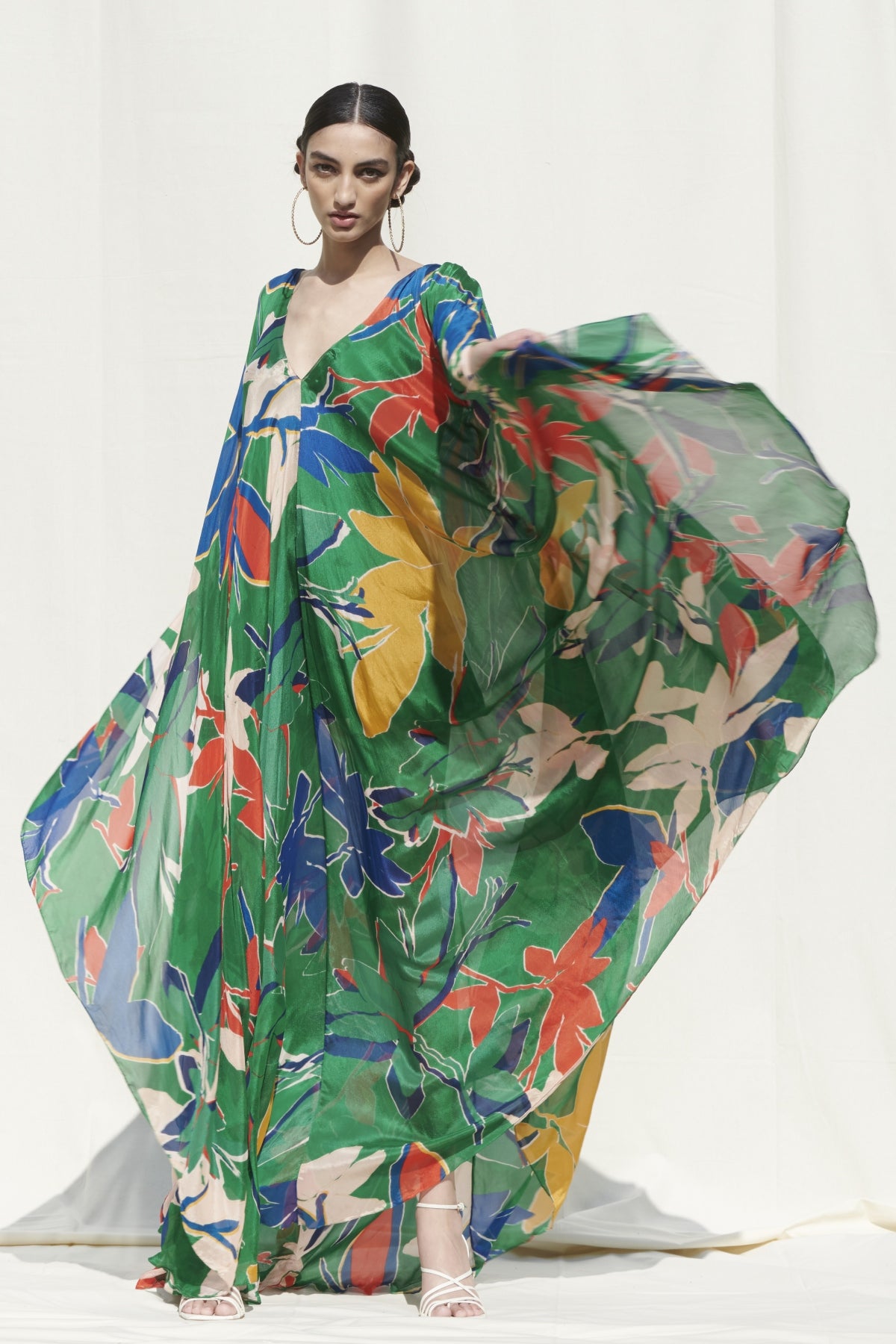 Printed Chiffon Kaftan