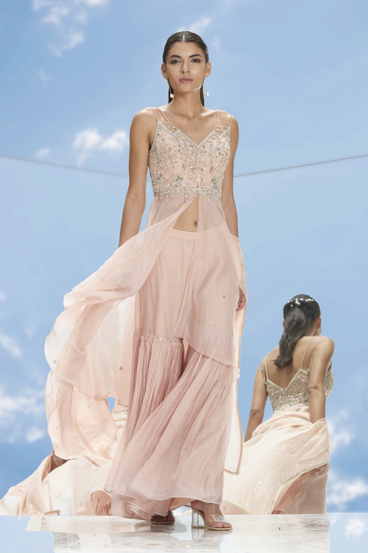 Embroidered Gharara Set