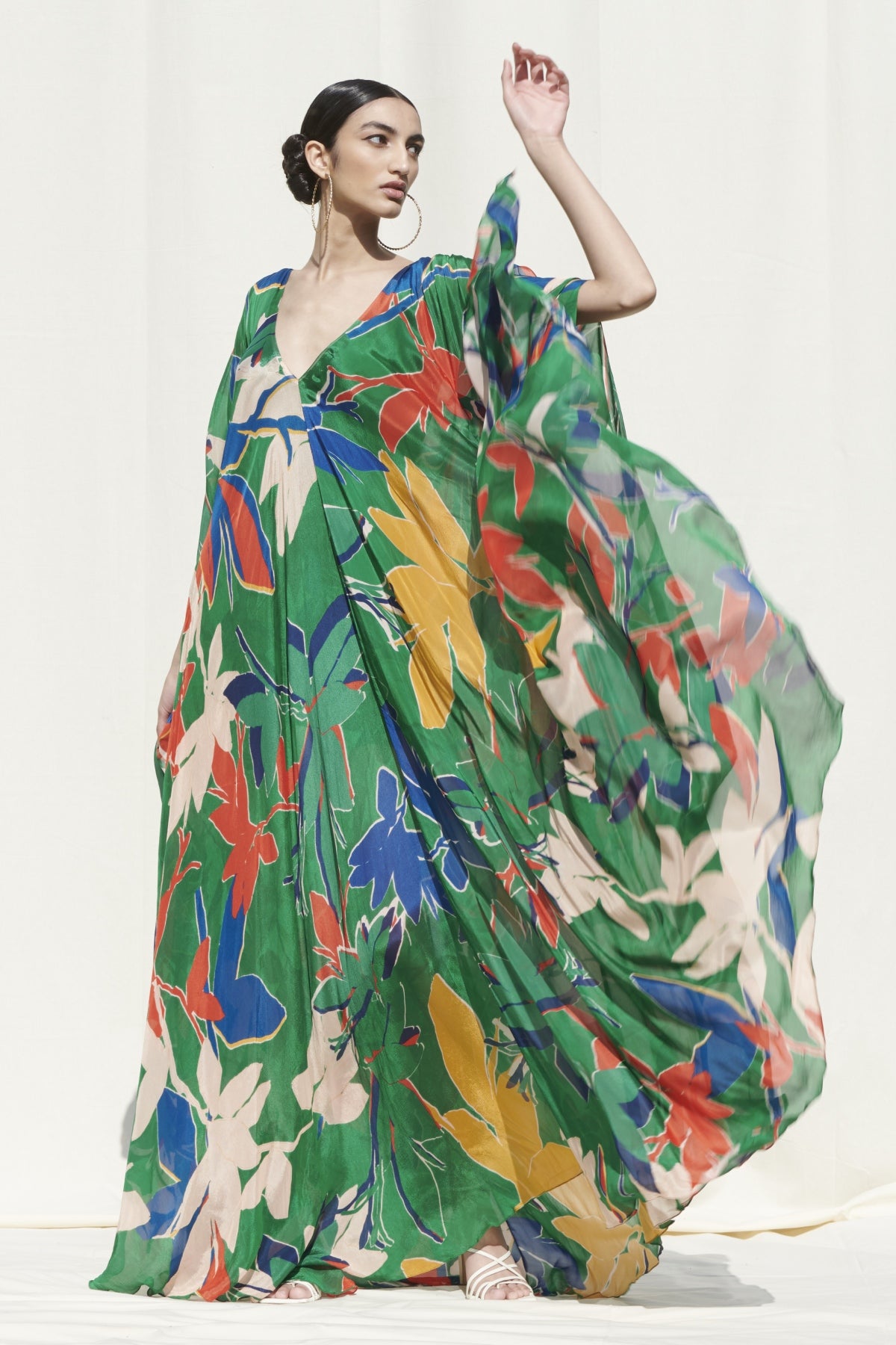 Printed Chiffon Kaftan