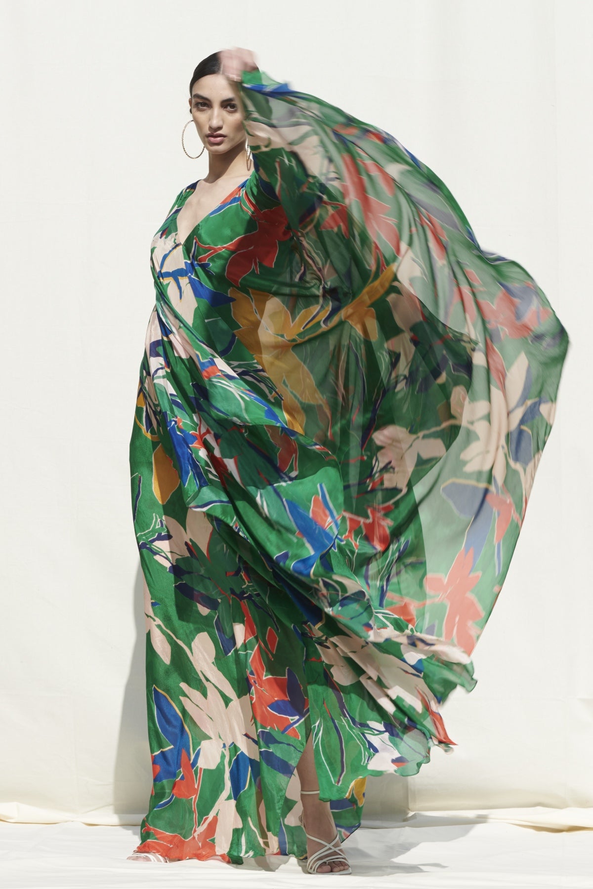 Printed Chiffon Kaftan